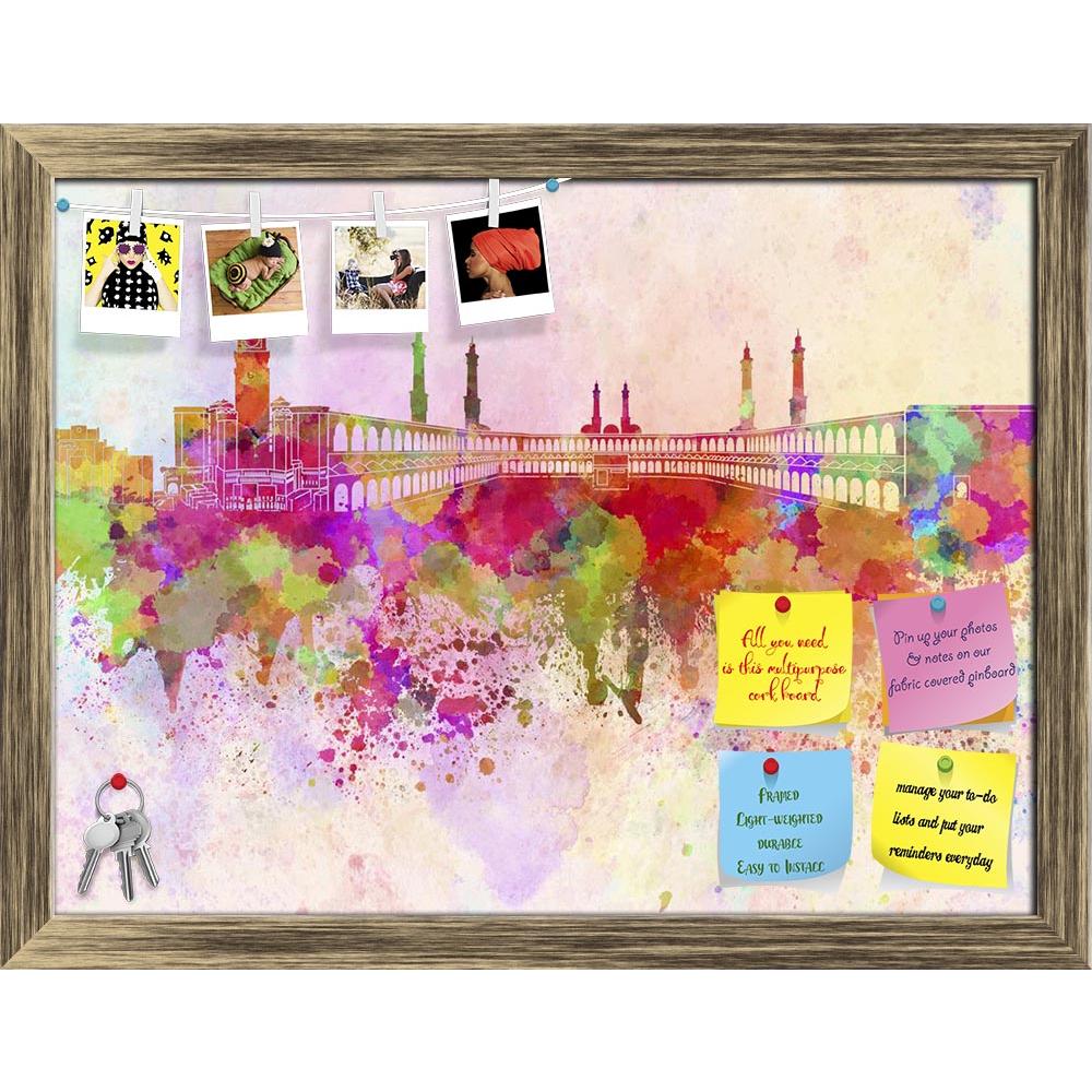 ArtzFolio Mecca, Saudi Arabia, Skyline In Watercolor Printed Bulletin Board Notice Pin Board Soft Board | Framed-Bulletin Boards Framed-AZ5006224BLB_FR_RF_R-0-Image Code 5006224 Vishnu Image Folio Pvt Ltd, IC 5006224, ArtzFolio, Bulletin Boards Framed, Places, Fine Art Reprint, mecca, saudi, arabia, skyline, in, watercolor, printed, bulletin, board, notice, pin, soft, framed, middle, east, background, abstract, paint, color, splash, colorful, art, texture, grunge, paper, ink, illustration, bright, vintage, 