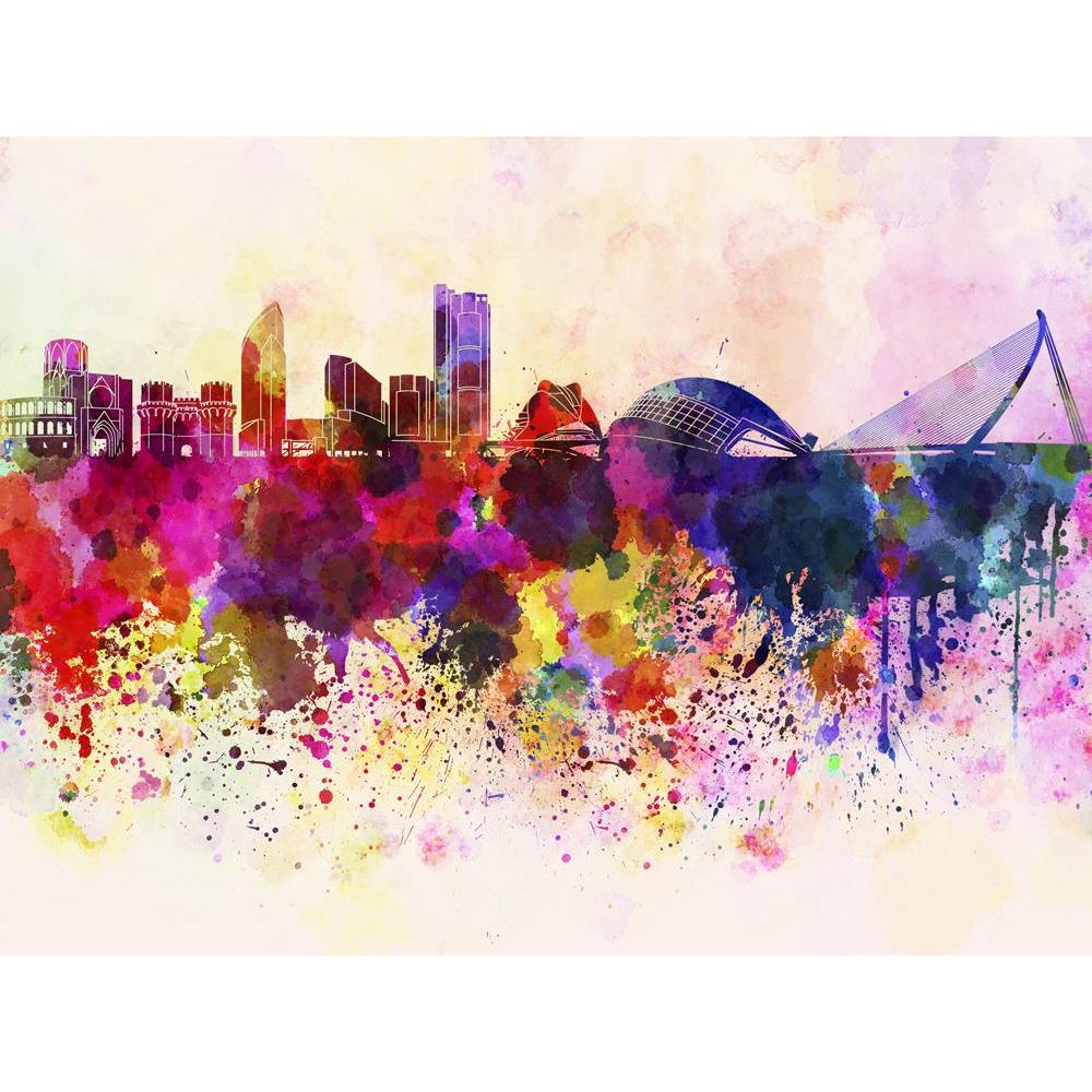 ArtzFolio Valencia, Spain Skyline In Watercolor Unframed Premium Canvas Painting-Paintings Unframed Premium-AZ5006225ART_UN_RF_R-0-Image Code 5006225 Vishnu Image Folio Pvt Ltd, IC 5006225, ArtzFolio, Paintings Unframed Premium, Places, Fine Art Reprint, valencia, spain, skyline, in, watercolor, unframed, premium, canvas, painting, large, size, print, wall, for, living, room, without, frame, decorative, poster, art, pitaara, box, drawing, photography, amazonbasics, big, kids, designer, office, reception, re