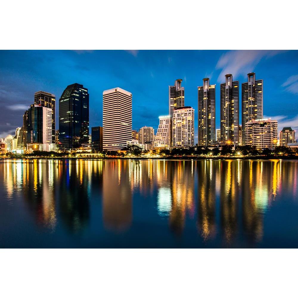ArtzFolio Reflection of Lighting Cityscape at Night, Bangkok Canvas Painting-Paintings MDF Framing-AZ5006230ART_UN_RF_R-0-Image Code 5006230 Vishnu Image Folio Pvt Ltd, IC 5006230, ArtzFolio, Paintings MDF Framing, Places, Photography, reflection, of, lighting, cityscape, at, night, bangkok, canvas, painting, framed, print, wall, for, living, room, with, frame, poster, pitaara, box, large, size, drawing, art, split, big, office, reception, kids, panel, designer, decorative, amazonbasics, reprint, small, bed