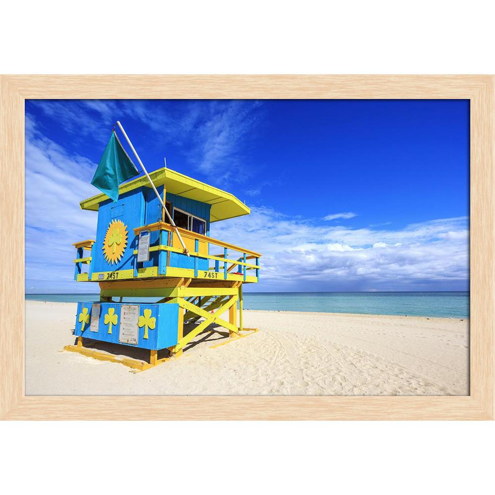 ArtzFolio Lifeguard House on Miami Beach Florida, USA D2 Canvas