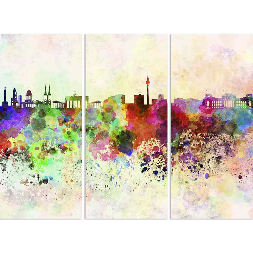 ArtzFolio Berlin, Capital of Germany, Skyline In Watercolor Split Art Painting Panel on Sunboard-Split Art Panels-AZ5006235SPL_FR_RF_R-0-Image Code 5006235 Vishnu Image Folio Pvt Ltd, IC 5006235, ArtzFolio, Split Art Panels, Places, Fine Art Reprint, berlin, capital, of, germany, skyline, in, watercolor, split, art, painting, panel, on, sunboard, framed, canvas, print, wall, for, living, room, with, frame, poster, pitaara, box, large, size, drawing, big, office, reception, photography, kids, designer, decor