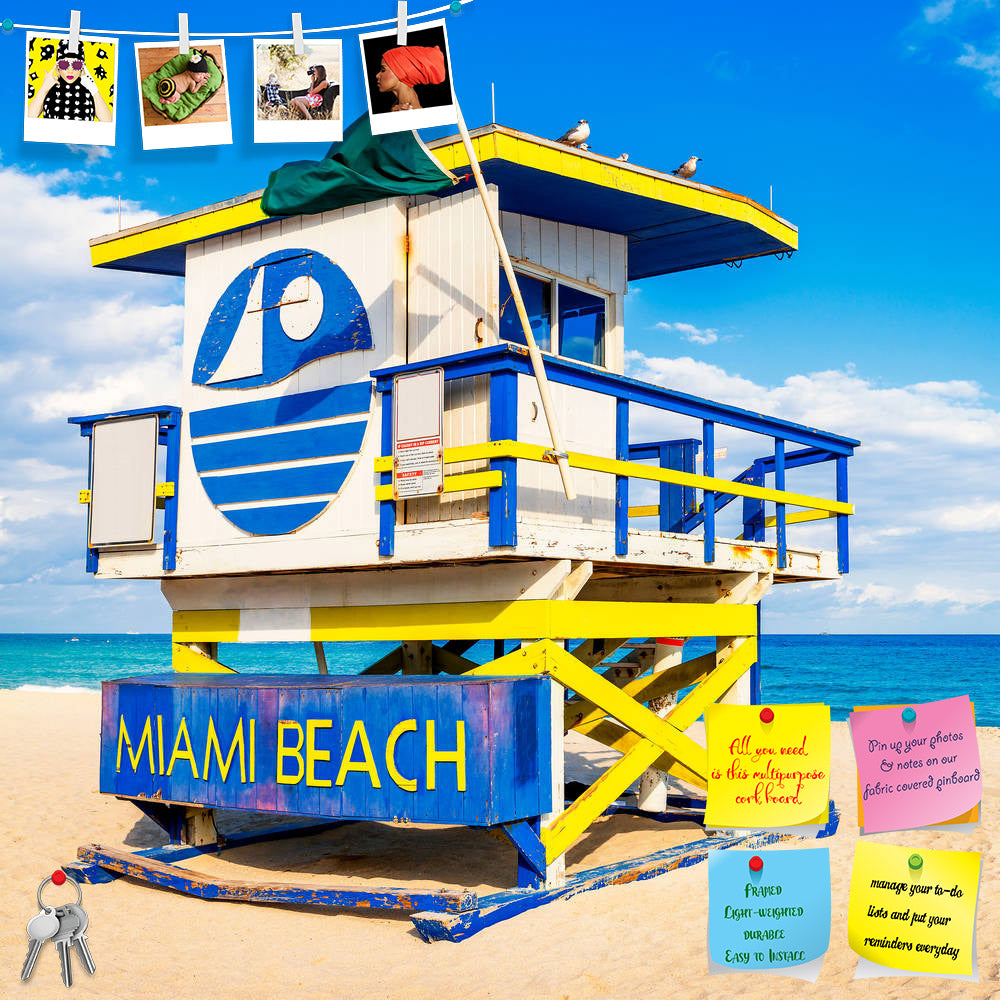 ArtzFolio Lifeguard Tower in Miami Beach, Florida, USA Printed Bulletin Board Notice Pin Board Soft Board | Frameless-Bulletin Boards Frameless-AZ5006236BLB_FL_RF_R-0-Image Code 5006236 Vishnu Image Folio Pvt Ltd, IC 5006236, ArtzFolio, Bulletin Boards Frameless, Landscapes, Places, Photography, lifeguard, tower, in, miami, beach, florida, usa, printed, bulletin, board, notice, pin, soft, frameless, south, colorful, deco, blue, sky, outdoor, leisure, america, vibrant, park, tropical, travel, typical, red, s