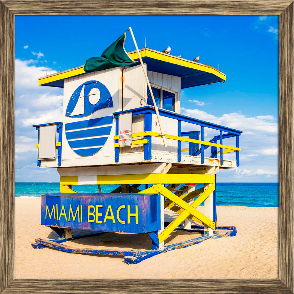 ArtzFolio Lifeguard Tower in Miami Beach, Florida, USA Canvas Painting-Paintings Wooden Framing-AZ5006236ART_FR_RF_R-0-Image Code 5006236 Vishnu Image Folio Pvt Ltd, IC 5006236, ArtzFolio, Paintings Wooden Framing, Landscapes, Places, Photography, lifeguard, tower, in, miami, beach, florida, usa, canvas, painting, framed, print, wall, for, living, room, with, frame, poster, pitaara, box, large, size, drawing, art, split, big, office, reception, of, kids, panel, designer, decorative, amazonbasics, reprint, s