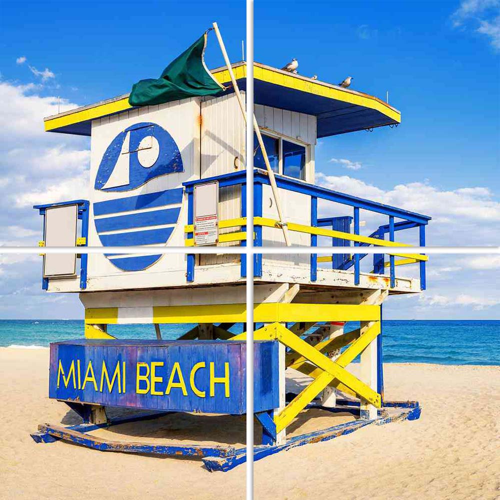 ArtzFolio Lifeguard Tower in Miami Beach, Florida, USA Split Art Painting Panel on Sunboard-Split Art Panels-AZ5006236SPL_FR_RF_R-0-Image Code 5006236 Vishnu Image Folio Pvt Ltd, IC 5006236, ArtzFolio, Split Art Panels, Landscapes, Places, Photography, lifeguard, tower, in, miami, beach, florida, usa, split, art, painting, panel, on, sunboard, framed, canvas, print, wall, for, living, room, with, frame, poster, pitaara, box, large, size, drawing, big, office, reception, of, kids, designer, decorative, amazo