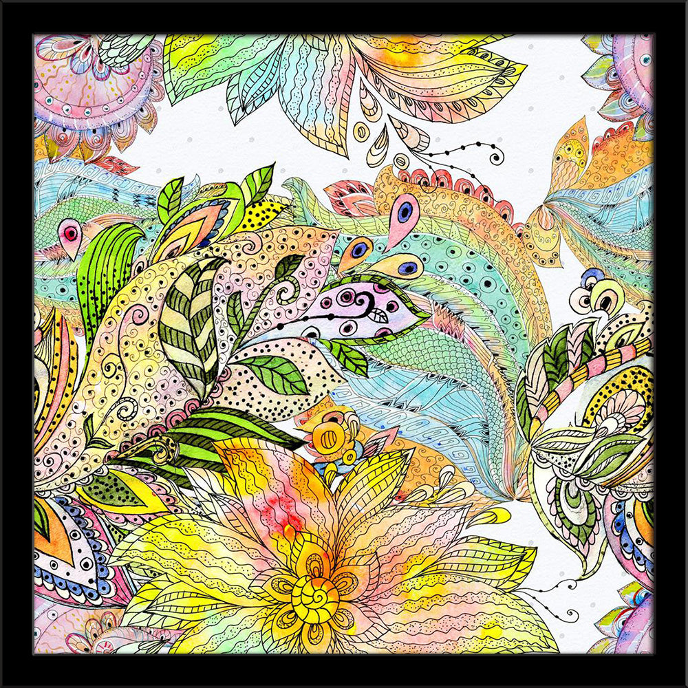 Abstract Texture Watercolor Painting Poster Frame - Regular Art Framed - ArtzFolio.com