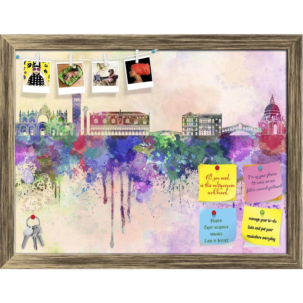 ArtzFolio Venice, Italy Skyline In Watercolor Printed Bulletin Board Notice Pin Board Soft Board | Framed-Bulletin Boards Framed-AZ5006247BLB_FR_RF_R-0-Image Code 5006247 Vishnu Image Folio Pvt Ltd, IC 5006247, ArtzFolio, Bulletin Boards Framed, Places, Fine Art Reprint, venice, italy, skyline, in, watercolor, printed, bulletin, board, notice, pin, soft, framed, cvenice, europe, background, abstract, paint, color, splash, colorful, art, texture, grunge, paper, ink, illustration, bright, vintage, splatter, c