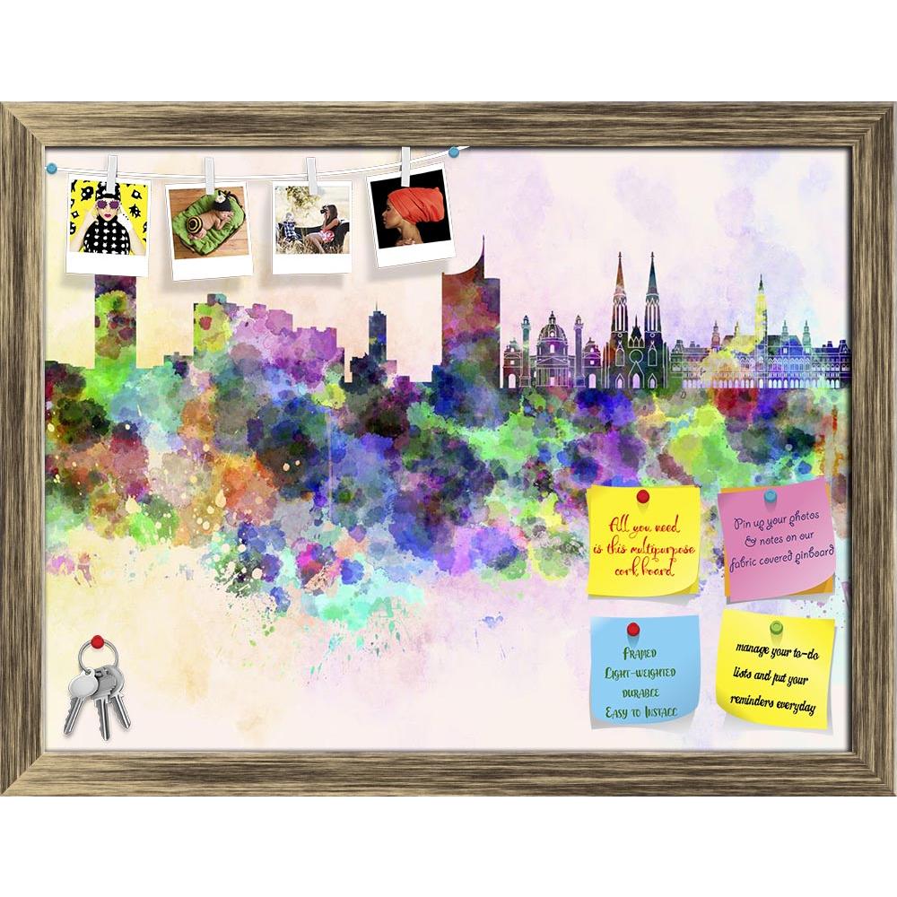 ArtzFolio Vienna, Capital of Austria, Skyline In Watercolor Printed Bulletin Board Notice Pin Board Soft Board | Framed-Bulletin Boards Framed-AZ5006249BLB_FR_RF_R-0-Image Code 5006249 Vishnu Image Folio Pvt Ltd, IC 5006249, ArtzFolio, Bulletin Boards Framed, Places, Fine Art Reprint, vienna, capital, of, austria, skyline, in, watercolor, printed, bulletin, board, notice, pin, soft, framed, europe, background, abstract, paint, color, splash, colorful, art, texture, grunge, paper, ink, illustration, bright, 