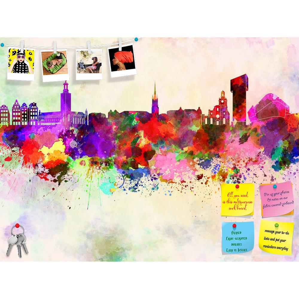 ArtzFolio Skyline of Stockholm, Capital of Sweden Printed Bulletin Board Notice Pin Board Soft Board | Frameless-Bulletin Boards Frameless-AZ5006254BLB_FL_RF_R-0-Image Code 5006254 Vishnu Image Folio Pvt Ltd, IC 5006254, ArtzFolio, Bulletin Boards Frameless, Places, Fine Art Reprint, skyline, of, stockholm, capital, sweden, printed, bulletin, board, notice, pin, soft, frameless, swedwn, europe, watercolor, background, abstract, paint, color, splash, colorful, art, texture, grunge, paper, ink, illustration, 