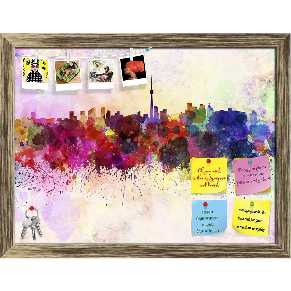 ArtzFolio Toronto Skyline, Capital of Ontario, Canada Printed Bulletin Board Notice Pin Board Soft Board | Framed-Bulletin Boards Framed-AZ5006256BLB_FR_RF_R-0-Image Code 5006256 Vishnu Image Folio Pvt Ltd, IC 5006256, ArtzFolio, Bulletin Boards Framed, Places, Fine Art Reprint, toronto, skyline, capital, of, ontario, canada, printed, bulletin, board, notice, pin, soft, framed, torontol, north, america, watercolor, background, abstract, paint, color, splash, colorful, art, texture, grunge, paper, ink, illus
