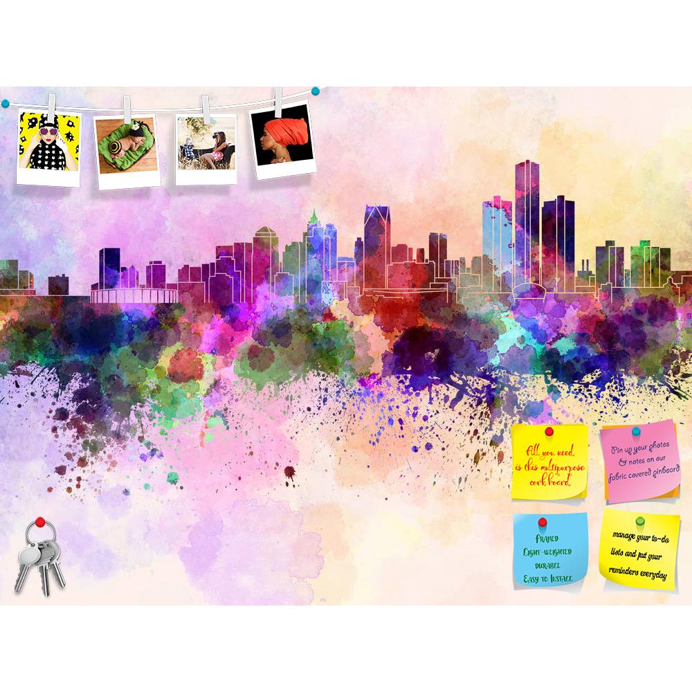 ArtzFolio Skyline of Detroit, City in Michigan, USA Printed Bulletin Board Notice Pin Board Soft Board | Frameless-Bulletin Boards Frameless-AZ5006261BLB_FL_RF_R-0-Image Code 5006261 Vishnu Image Folio Pvt Ltd, IC 5006261, ArtzFolio, Bulletin Boards Frameless, Places, Fine Art Reprint, skyline, of, detroit, city, in, michigan, usa, printed, bulletin, board, notice, pin, soft, frameless, united, states, north, america, watercolor, background, abstract, paint, color, splash, colorful, art, texture, grunge, pa