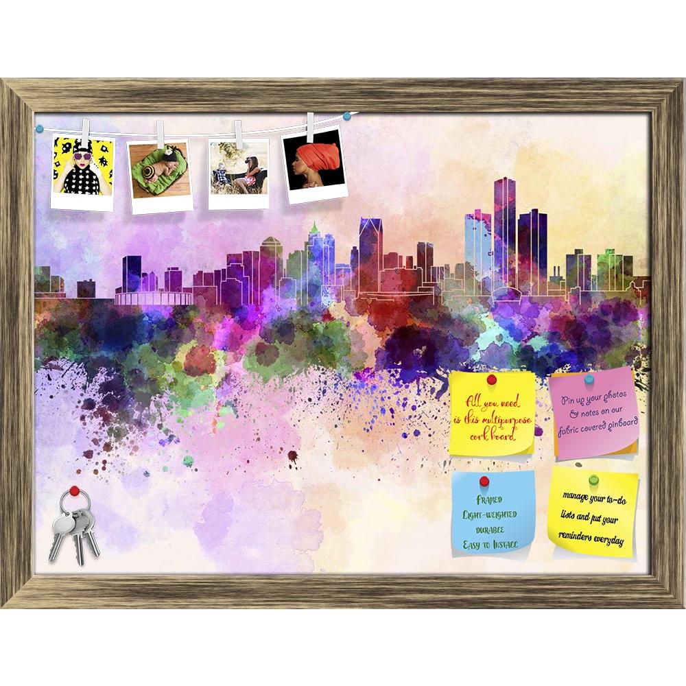 ArtzFolio Skyline of Detroit, City in Michigan, USA Printed Bulletin Board Notice Pin Board Soft Board | Framed-Bulletin Boards Framed-AZ5006261BLB_FR_RF_R-0-Image Code 5006261 Vishnu Image Folio Pvt Ltd, IC 5006261, ArtzFolio, Bulletin Boards Framed, Places, Fine Art Reprint, skyline, of, detroit, city, in, michigan, usa, printed, bulletin, board, notice, pin, soft, framed, united, states, north, america, watercolor, background, abstract, paint, color, splash, colorful, art, texture, grunge, paper, ink, il