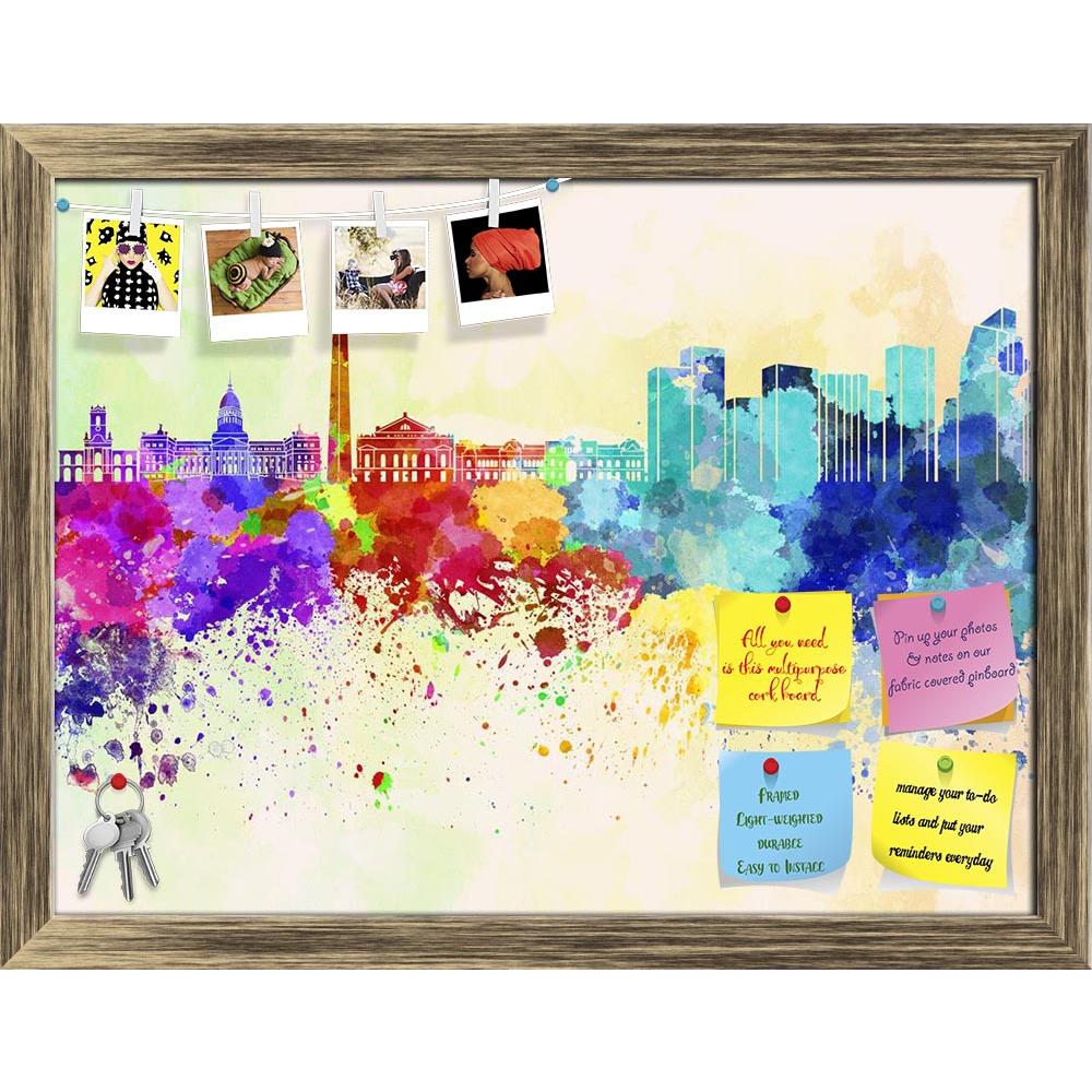 ArtzFolio Skyline of Buenos Aires, Capital City of Argentina Printed Bulletin Board Notice Pin Board Soft Board | Framed-Bulletin Boards Framed-AZ5006263BLB_FR_RF_R-0-Image Code 5006263 Vishnu Image Folio Pvt Ltd, IC 5006263, ArtzFolio, Bulletin Boards Framed, Places, Fine Art Reprint, skyline, of, buenos, aires, capital, city, argentina, printed, bulletin, board, notice, pin, soft, framed, south, america, watercolor, background, abstract, paint, color, splash, colorful, art, texture, grunge, paper, ink, il