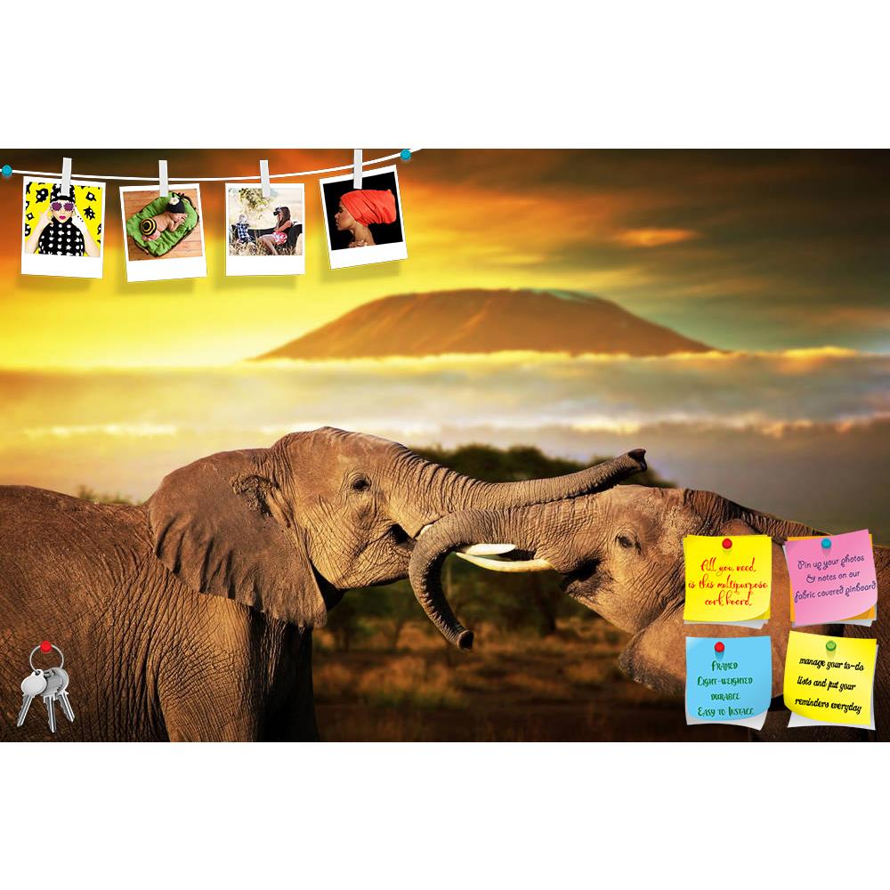 ArtzFolio Elephants Playing With Their Trunks On Mount Kilimanjaro Printed Bulletin Board Notice Pin Board Soft Board | Frameless-Bulletin Boards Frameless-AZ5006266BLB_FL_RF_R-0-Image Code 5006266 Vishnu Image Folio Pvt Ltd, IC 5006266, ArtzFolio, Bulletin Boards Frameless, Animals, Photography, elephants, playing, with, their, trunks, on, mount, kilimanjaro, printed, bulletin, board, notice, pin, soft, frameless, safari, elephant, africa, kenya, travel, savanna, landscape, view, wildlife, animal, nature, 