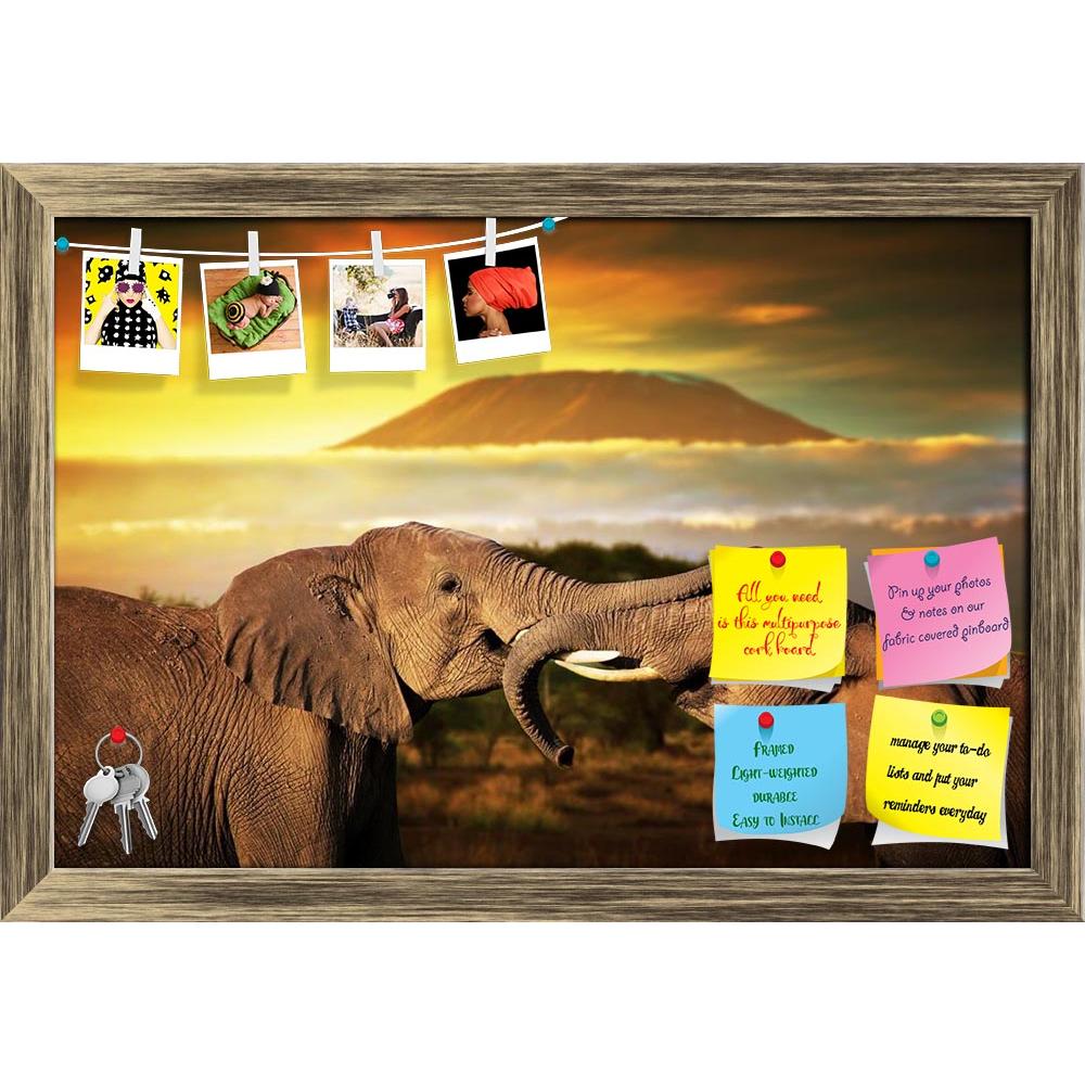 ArtzFolio Elephants Playing With Their Trunks On Mount Kilimanjaro Printed Bulletin Board Notice Pin Board Soft Board | Framed-Bulletin Boards Framed-AZ5006266BLB_FR_RF_R-0-Image Code 5006266 Vishnu Image Folio Pvt Ltd, IC 5006266, ArtzFolio, Bulletin Boards Framed, Animals, Photography, elephants, playing, with, their, trunks, on, mount, kilimanjaro, printed, bulletin, board, notice, pin, soft, framed, safari, elephant, africa, kenya, travel, savanna, landscape, view, wildlife, animal, nature, portrait, wi