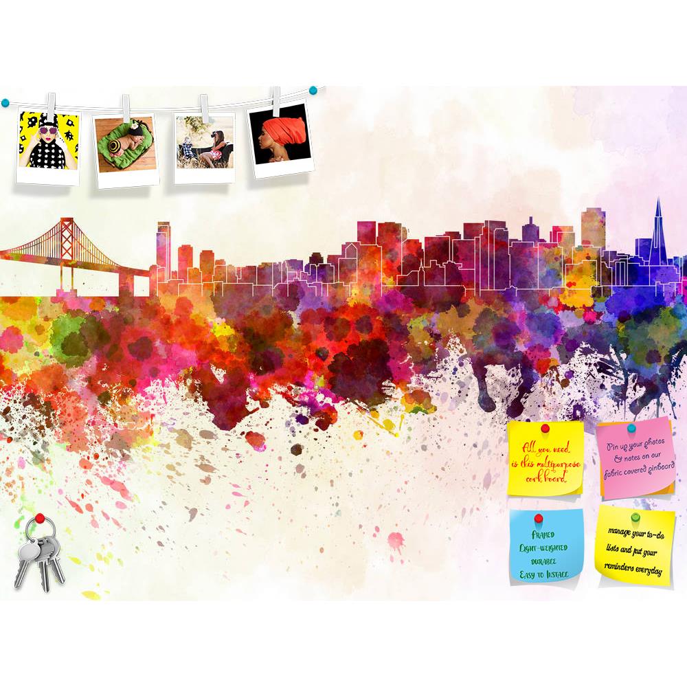 ArtzFolio San Francisco Skyline, Northern California, USA Printed Bulletin Board Notice Pin Board Soft Board | Frameless-Bulletin Boards Frameless-AZ5006271BLB_FL_RF_R-0-Image Code 5006271 Vishnu Image Folio Pvt Ltd, IC 5006271, ArtzFolio, Bulletin Boards Frameless, Places, Fine Art Reprint, san, francisco, skyline, northern, california, usa, printed, bulletin, board, notice, pin, soft, frameless, united, states, north, america, watercolor, background, abstract, paint, color, splash, colorful, art, texture,