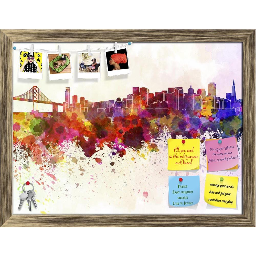 ArtzFolio San Francisco Skyline, Northern California, USA Printed Bulletin Board Notice Pin Board Soft Board | Framed-Bulletin Boards Framed-AZ5006271BLB_FR_RF_R-0-Image Code 5006271 Vishnu Image Folio Pvt Ltd, IC 5006271, ArtzFolio, Bulletin Boards Framed, Places, Fine Art Reprint, san, francisco, skyline, northern, california, usa, printed, bulletin, board, notice, pin, soft, framed, united, states, north, america, watercolor, background, abstract, paint, color, splash, colorful, art, texture, grunge, pap