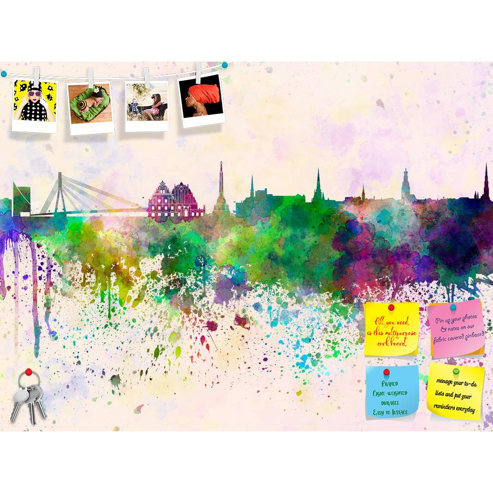 ArtzFolio Riga Skyline, Capital City of Latvia Printed Bulletin Board Notice Pin Board Soft Board | Frameless-Bulletin Boards Frameless-AZ5006280BLB_FL_RF_R-0-Image Code 5006280 Vishnu Image Folio Pvt Ltd, IC 5006280, ArtzFolio, Bulletin Boards Frameless, Places, Fine Art Reprint, riga, skyline, capital, city, of, latvia, printed, bulletin, board, notice, pin, soft, frameless, europe, watercolor, background, abstract, paint, color, splash, colorful, art, texture, grunge, paper, ink, illustration, bright, vi