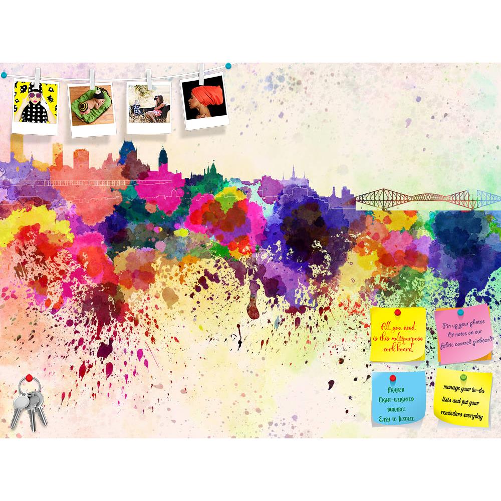 ArtzFolio Quebec, eastern Canada, Skyline in Watercolor Printed Bulletin Board Notice Pin Board Soft Board | Frameless-Bulletin Boards Frameless-AZ5006281BLB_FL_RF_R-0-Image Code 5006281 Vishnu Image Folio Pvt Ltd, IC 5006281, ArtzFolio, Bulletin Boards Frameless, Places, Fine Art Reprint, quebec, eastern, canada, skyline, in, watercolor, printed, bulletin, board, notice, pin, soft, frameless, north, america, background, abstract, paint, color, splash, colorful, art, texture, grunge, paper, ink, illustratio