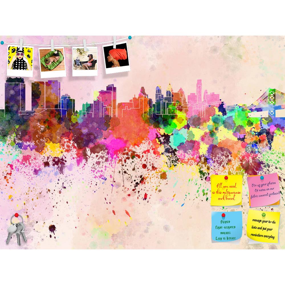 ArtzFolio Philadelphia Skyline, city in Pennsylvania, USA Printed Bulletin Board Notice Pin Board Soft Board | Frameless-Bulletin Boards Frameless-AZ5006283BLB_FL_RF_R-0-Image Code 5006283 Vishnu Image Folio Pvt Ltd, IC 5006283, ArtzFolio, Bulletin Boards Frameless, Places, Fine Art Reprint, philadelphia, skyline, city, in, pennsylvania, usa, printed, bulletin, board, notice, pin, soft, frameless, pensilvania, united, states, north, america, watercolor, background, abstract, paint, color, splash, colorful, 