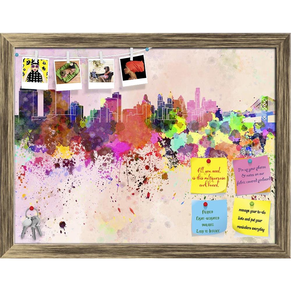 ArtzFolio Philadelphia Skyline, city in Pennsylvania, USA Printed Bulletin Board Notice Pin Board Soft Board | Framed-Bulletin Boards Framed-AZ5006283BLB_FR_RF_R-0-Image Code 5006283 Vishnu Image Folio Pvt Ltd, IC 5006283, ArtzFolio, Bulletin Boards Framed, Places, Fine Art Reprint, philadelphia, skyline, city, in, pennsylvania, usa, printed, bulletin, board, notice, pin, soft, framed, pensilvania, united, states, north, america, watercolor, background, abstract, paint, color, splash, colorful, art, texture