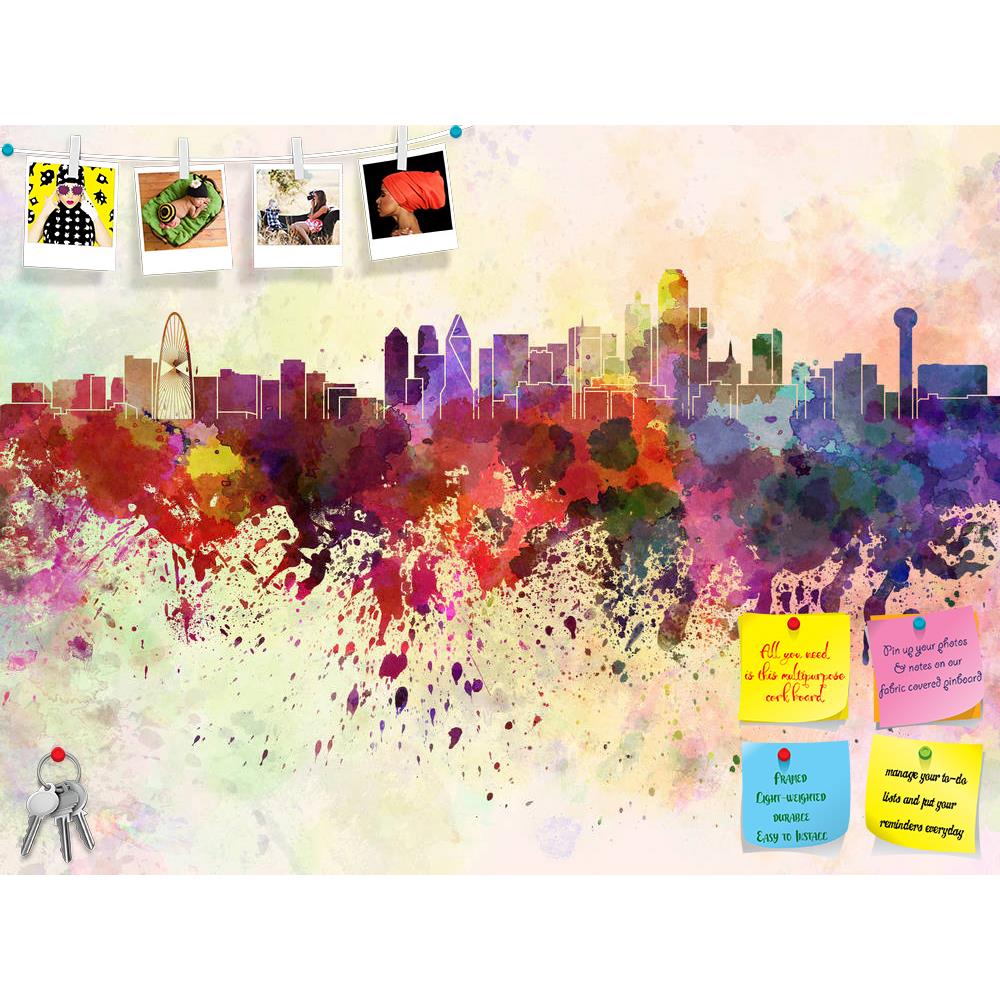 ArtzFolio Dallas Skyline, Metropolis in North Texas, USA Printed Bulletin Board Notice Pin Board Soft Board | Frameless-Bulletin Boards Frameless-AZ5006285BLB_FL_RF_R-0-Image Code 5006285 Vishnu Image Folio Pvt Ltd, IC 5006285, ArtzFolio, Bulletin Boards Frameless, Places, Fine Art Reprint, dallas, skyline, metropolis, in, north, texas, usa, printed, bulletin, board, notice, pin, soft, frameless, united, states, america, watercolor, background, abstract, paint, color, splash, colorful, art, texture, grunge,