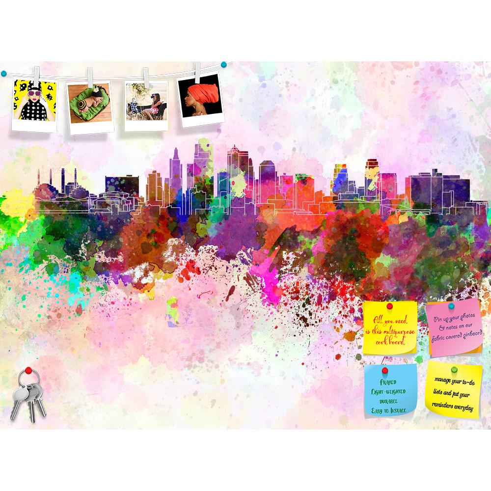 ArtzFolio Skyline of Kansas City, City in Missouri, USA Printed Bulletin Board Notice Pin Board Soft Board | Frameless-Bulletin Boards Frameless-AZ5006288BLB_FL_RF_R-0-Image Code 5006288 Vishnu Image Folio Pvt Ltd, IC 5006288, ArtzFolio, Bulletin Boards Frameless, Places, Fine Art Reprint, skyline, of, kansas, city, in, missouri, usa, printed, bulletin, board, notice, pin, soft, frameless, united, states, north, america, watercolor, background, abstract, paint, color, splash, colorful, art, texture, grunge,
