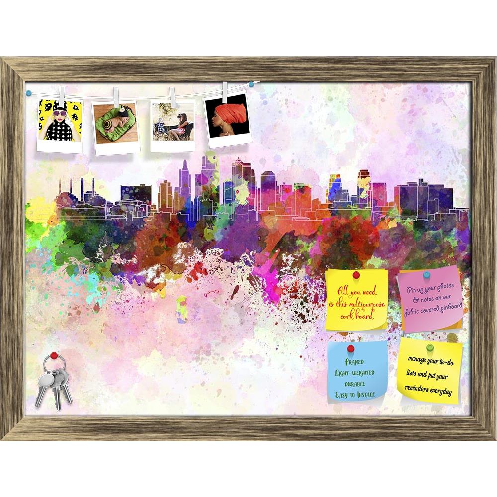 ArtzFolio Skyline of Kansas City, City in Missouri, USA Printed Bulletin Board Notice Pin Board Soft Board | Framed-Bulletin Boards Framed-AZ5006288BLB_FR_RF_R-0-Image Code 5006288 Vishnu Image Folio Pvt Ltd, IC 5006288, ArtzFolio, Bulletin Boards Framed, Places, Fine Art Reprint, skyline, of, kansas, city, in, missouri, usa, printed, bulletin, board, notice, pin, soft, framed, united, states, north, america, watercolor, background, abstract, paint, color, splash, colorful, art, texture, grunge, paper, ink,