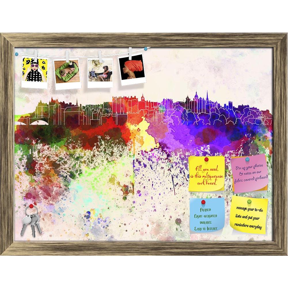 ArtzFolio Skyline of Edinburgh, Capital City of Scotland Printed Bulletin Board Notice Pin Board Soft Board | Framed-Bulletin Boards Framed-AZ5006292BLB_FR_RF_R-0-Image Code 5006292 Vishnu Image Folio Pvt Ltd, IC 5006292, ArtzFolio, Bulletin Boards Framed, Places, Fine Art Reprint, skyline, of, edinburgh, capital, city, scotland, printed, bulletin, board, notice, pin, soft, framed, united, kingdom, europe, watercolor, background, abstract, paint, color, splash, colorful, art, texture, grunge, paper, ink, il