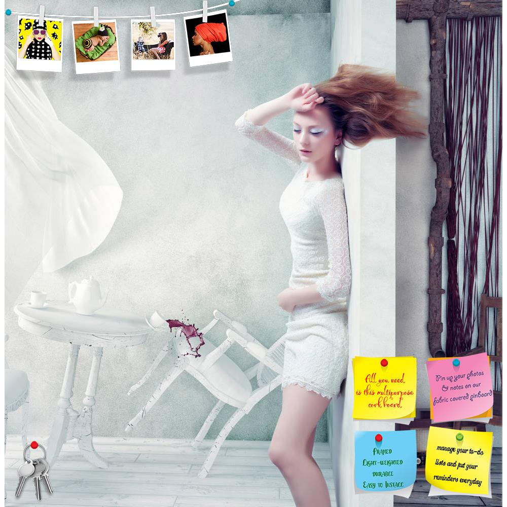 ArtzFolio Concept of Beautiful Woman At The Wall, Windswept Printed Bulletin Board Notice Pin Board Soft Board | Frameless-Bulletin Boards Frameless-AZ5006295BLB_FL_RF_R-0-Image Code 5006295 Vishnu Image Folio Pvt Ltd, IC 5006295, ArtzFolio, Bulletin Boards Frameless, Conceptual, Fashion, Figurative, Photography, concept, of, beautiful, woman, at, the, wall, windswept, printed, bulletin, board, notice, pin, soft, frameless, creative, girl, white, wind, chair, table, vintage, retro, hair, pretty, cup, pot, s