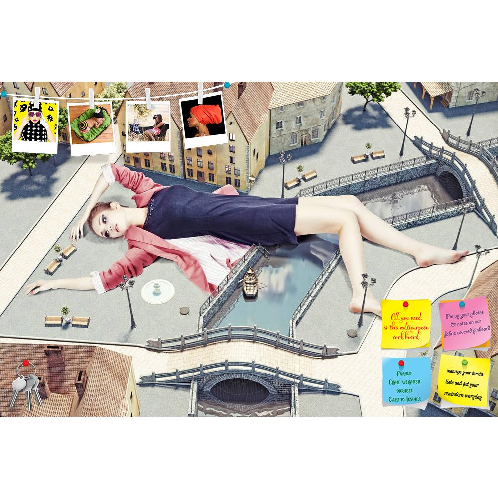 ArtzFolio Woman On City Streets Printed Bulletin Board Notice Pin Board Soft Board | Frameless-Bulletin Boards Frameless-AZ5006298BLB_FL_RF_R-0-Image Code 5006298 Vishnu Image Folio Pvt Ltd, IC 5006298, ArtzFolio, Bulletin Boards Frameless, Conceptual, Fashion, Figurative, Photography, woman, on, city, streets, printed, bulletin, board, notice, pin, soft, frameless, creative, concept, magic, alice, wonderwold, fairy, tale, houses, bridge, river, channel, street, girl, fine, glamour, retro, big, lying, eyes,
