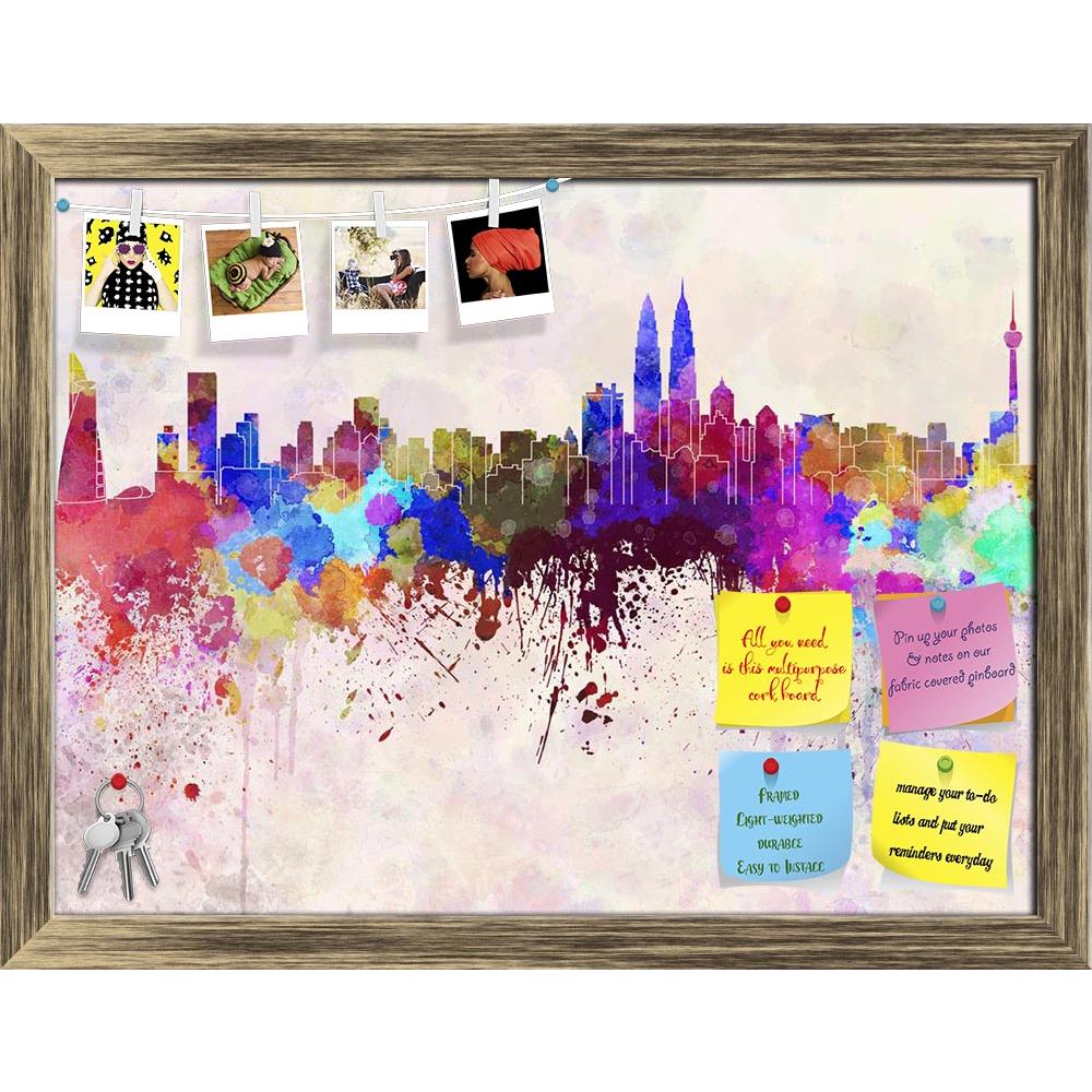 ArtzFolio Kuala Lumpur Skyline, Capital City of Malaysia Printed Bulletin Board Notice Pin Board Soft Board | Framed-Bulletin Boards Framed-AZ5006309BLB_FR_RF_R-0-Image Code 5006309 Vishnu Image Folio Pvt Ltd, IC 5006309, ArtzFolio, Bulletin Boards Framed, Places, Fine Art Reprint, kuala, lumpur, skyline, capital, city, of, malaysia, printed, bulletin, board, notice, pin, soft, framed, asia, watercolor, background, abstract, paint, color, splash, colorful, art, texture, grunge, paper, ink, illustration, bri