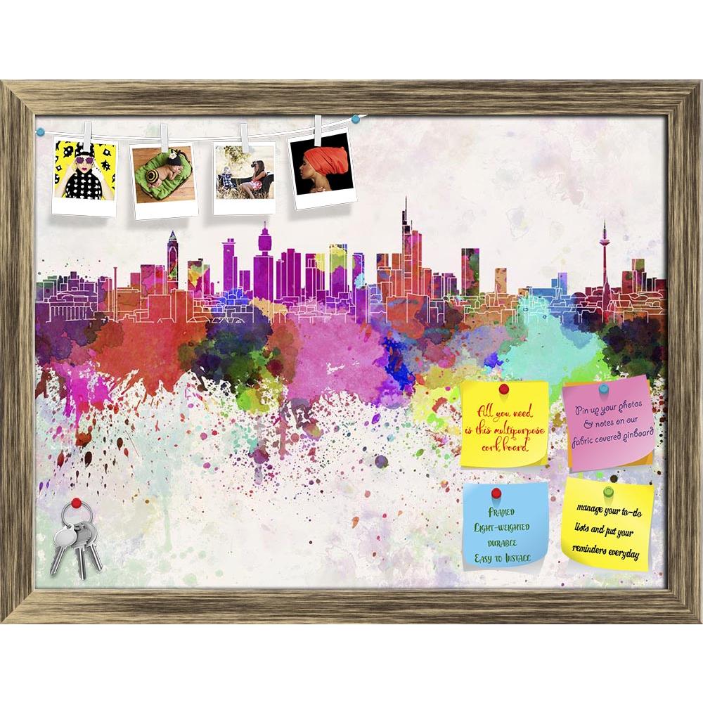 ArtzFolio Skyline of Frankfurt, Central City in Germany Printed Bulletin Board Notice Pin Board Soft Board | Framed-Bulletin Boards Framed-AZ5006311BLB_FR_RF_R-0-Image Code 5006311 Vishnu Image Folio Pvt Ltd, IC 5006311, ArtzFolio, Bulletin Boards Framed, Places, Fine Art Reprint, skyline, of, frankfurt, central, city, in, germany, printed, bulletin, board, notice, pin, soft, framed, europe, watercolor, background, abstract, paint, color, splash, colorful, art, texture, grunge, paper, ink, illustration, bri