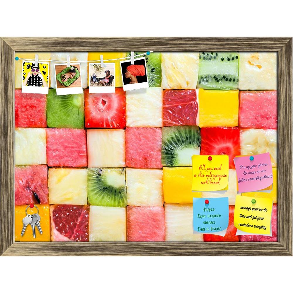 ArtzFolio Diced Geometric Fruit Cubes Printed Bulletin Board Notice Pin Board Soft Board | Framed-Bulletin Boards Framed-AZ5006313BLB_FR_RF_R-0-Image Code 5006313 Vishnu Image Folio Pvt Ltd, IC 5006313, ArtzFolio, Bulletin Boards Framed, Food & Beverage, Photography, diced, geometric, fruit, cubes, printed, bulletin, board, notice, pin, soft, framed, exotic, fresh, tropical, healthy, vitamins, diet, food, nutrition, colorful, banana, kiwifruit, orange, pineapple, strawberry, background, dessert, salad, juic
