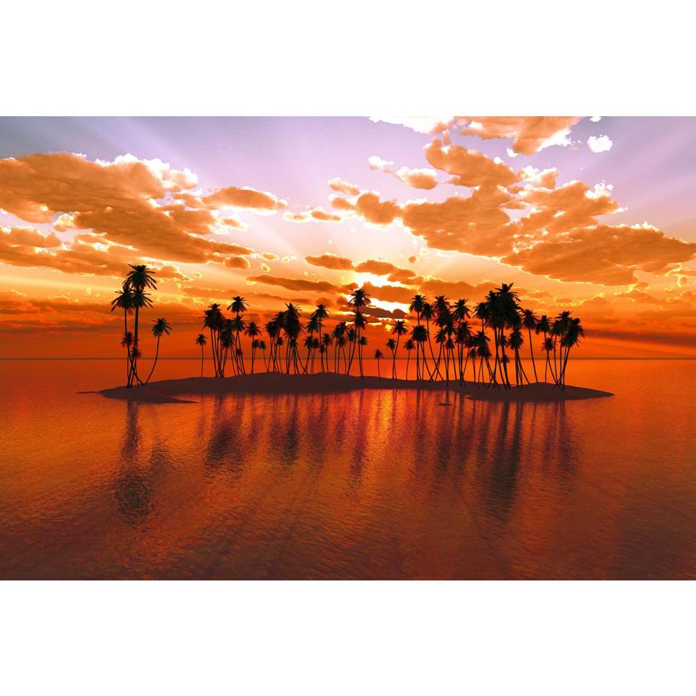 ArtzFolio Coconut Palms At Red Sunset Rays Over Tropic Atoll Peel & Stick Vinyl Wall Sticker-Laminated Wall Stickers-AZ5006314ART_UN_RF_R-0-Image Code 5006314 Vishnu Image Folio Pvt Ltd, IC 5006314, ArtzFolio, Laminated Wall Stickers, Landscapes, Photography, coconut, palms, at, red, sunset, rays, over, tropic, atoll, peel, stick, vinyl, wall, sticker, for, bedroom, large, size, decal, drawing, room, living, decorative, big, waterproof, home, office, reception, pitaara, box, designer, prints, kids, pvc, ama