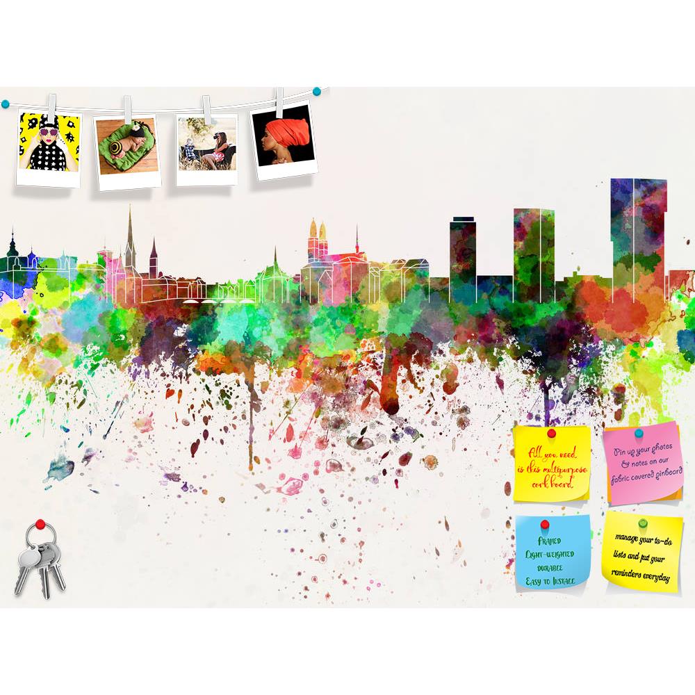 ArtzFolio Skyline of Zurich, largest city in Switzerland Printed Bulletin Board Notice Pin Board Soft Board | Frameless-Bulletin Boards Frameless-AZ5006316BLB_FL_RF_R-0-Image Code 5006316 Vishnu Image Folio Pvt Ltd, IC 5006316, ArtzFolio, Bulletin Boards Frameless, Places, Fine Art Reprint, skyline, of, zurich, largest, city, in, switzerland, printed, bulletin, board, notice, pin, soft, frameless, europe, watercolor, background, abstract, paint, color, splash, colorful, art, texture, grunge, illustration, b