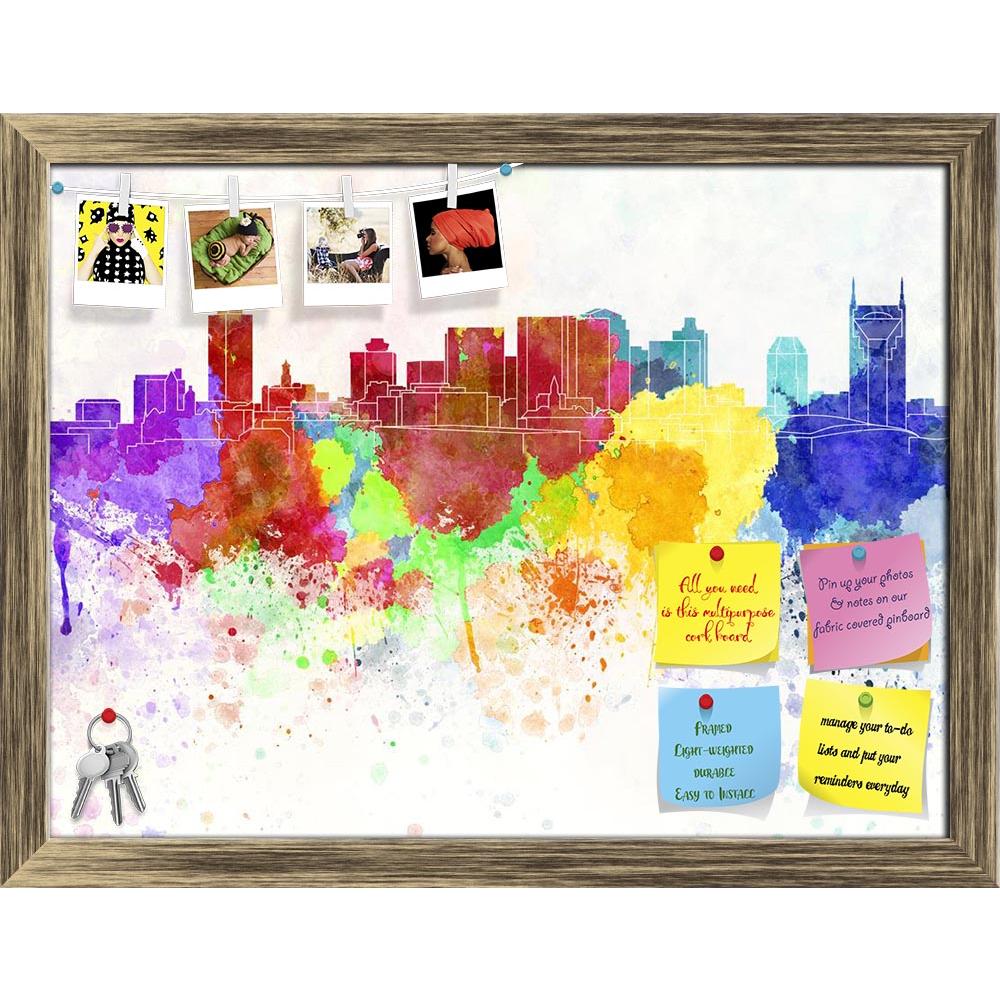 ArtzFolio Skyline of Nashville, Capital of Tennessee, USA Printed Bulletin Board Notice Pin Board Soft Board | Framed-Bulletin Boards Framed-AZ5006319BLB_FR_RF_R-0-Image Code 5006319 Vishnu Image Folio Pvt Ltd, IC 5006319, ArtzFolio, Bulletin Boards Framed, Places, Fine Art Reprint, skyline, of, nashville, capital, tennessee, usa, printed, bulletin, board, notice, pin, soft, framed, united, states, north, america, watercolor, background, abstract, paint, color, splash, colorful, art, texture, grunge, illust