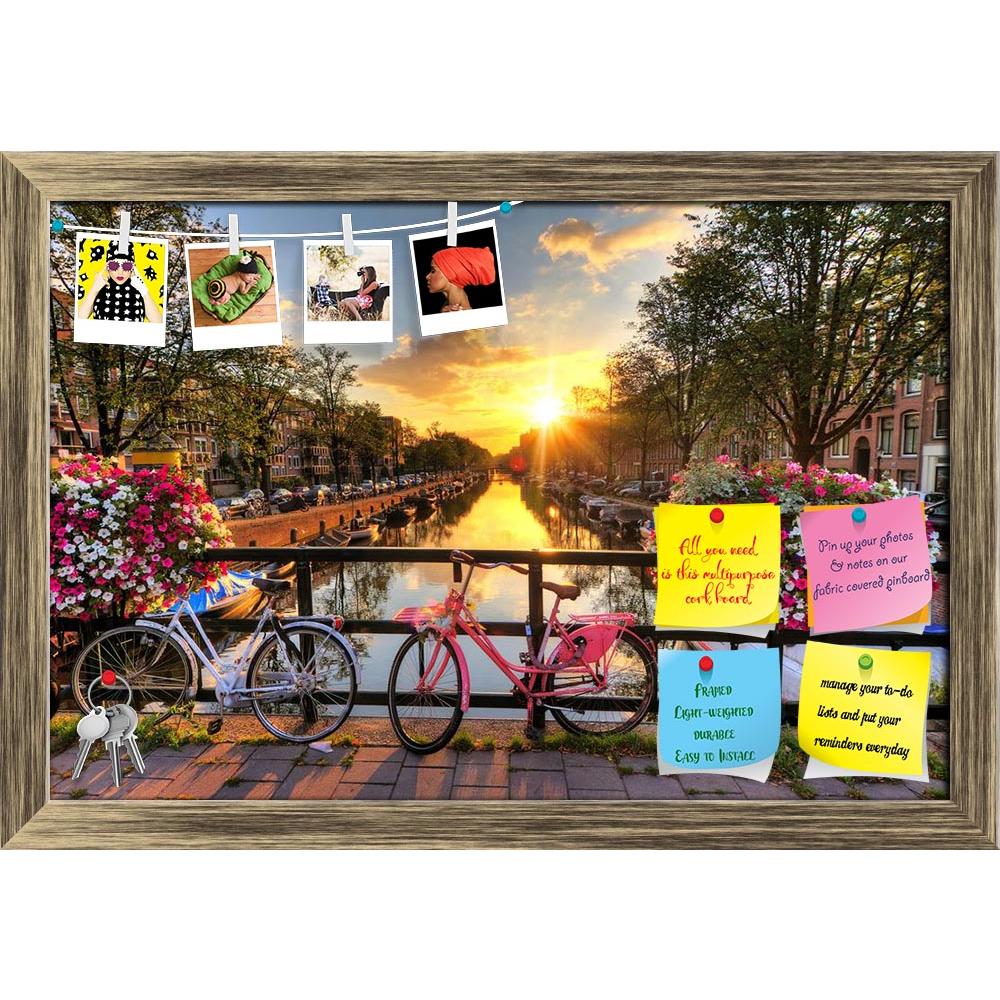 ArtzFolio Flowers & Bicycles On The Bridge In Spring Printed Bulletin Board Notice Pin Board Soft Board | Framed-Bulletin Boards Framed-AZ5006321BLB_FR_RF_R-0-Image Code 5006321 Vishnu Image Folio Pvt Ltd, IC 5006321, ArtzFolio, Bulletin Boards Framed, Landscapes, Places, Photography, flowers, bicycles, on, the, bridge, in, spring, printed, bulletin, board, notice, pin, soft, framed, beautiful, sunrise, over, amsterdam, netherlands, pin up board, push pin board, extra large cork board, big pin board, notice