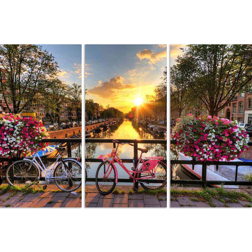 ArtzFolio Flowers Bicycles On The Bridge In Spring Split Art Painting Panel on Sunboard-Split Art Panels-AZ5006321SPL_FR_RF_R-0-Image Code 5006321 Vishnu Image Folio Pvt Ltd, IC 5006321, ArtzFolio, Split Art Panels, Landscapes, Places, Photography, flowers, bicycles, on, the, bridge, in, spring, split, art, painting, panel, sunboard, framed, canvas, print, wall, for, living, room, with, frame, poster, pitaara, box, large, size, drawing, big, office, reception, of, kids, designer, decorative, amazonbasics, r