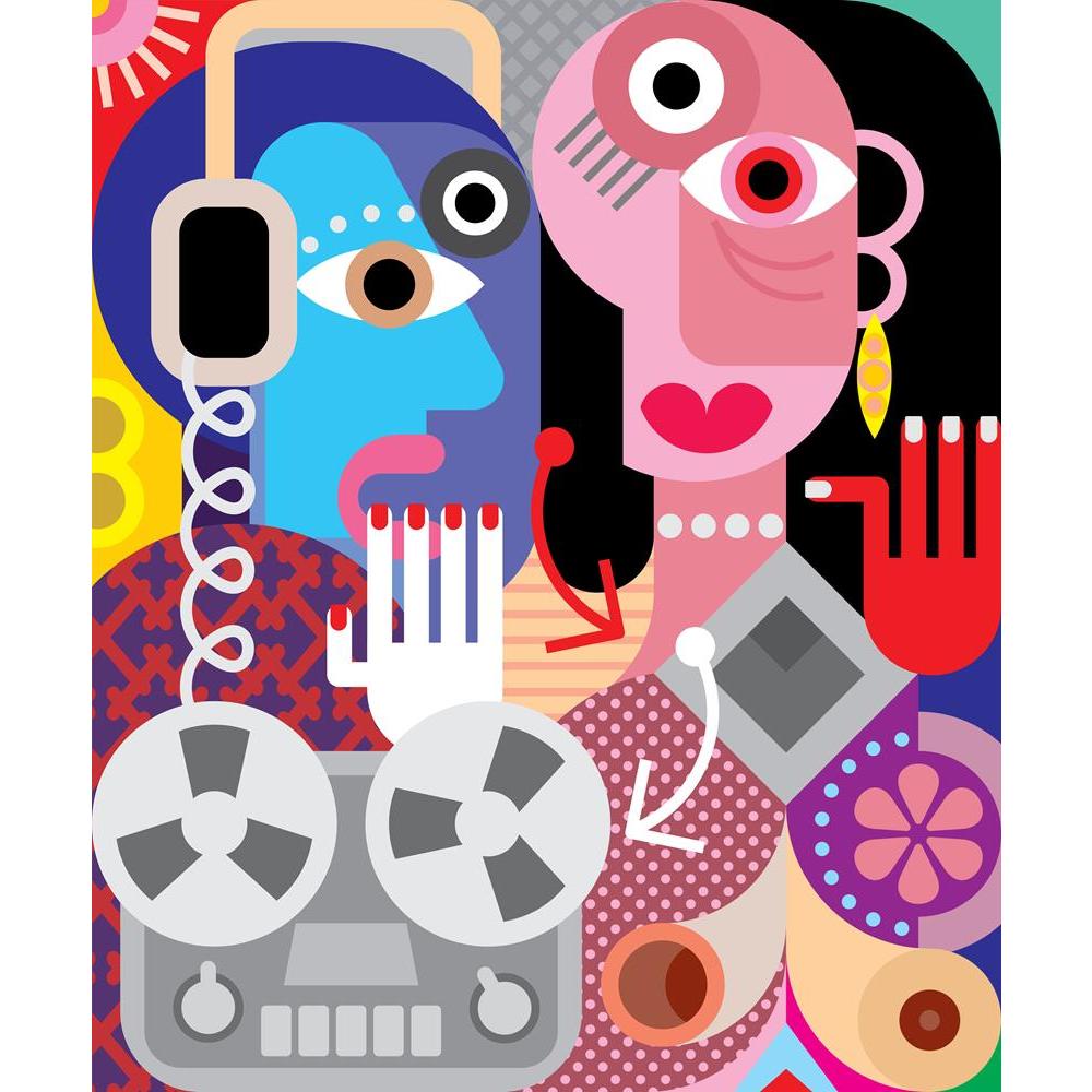 ArtzFolio Couple With Retro Recorder Canvas Painting-Paintings MDF Framing-AZ5006323ART_UN_RF_R-0-Image Code 5006323 Vishnu Image Folio Pvt Ltd, IC 5006323, ArtzFolio, Paintings MDF Framing, Adult, Surrealism, Digital Art, couple, with, retro, recorder, canvas, painting, framed, print, wall, for, living, room, frame, poster, pitaara, box, large, size, drawing, art, split, big, office, reception, photography, of, kids, panel, designer, decorative, amazonbasics, reprint, small, bedroom, on, scenery, vector, i