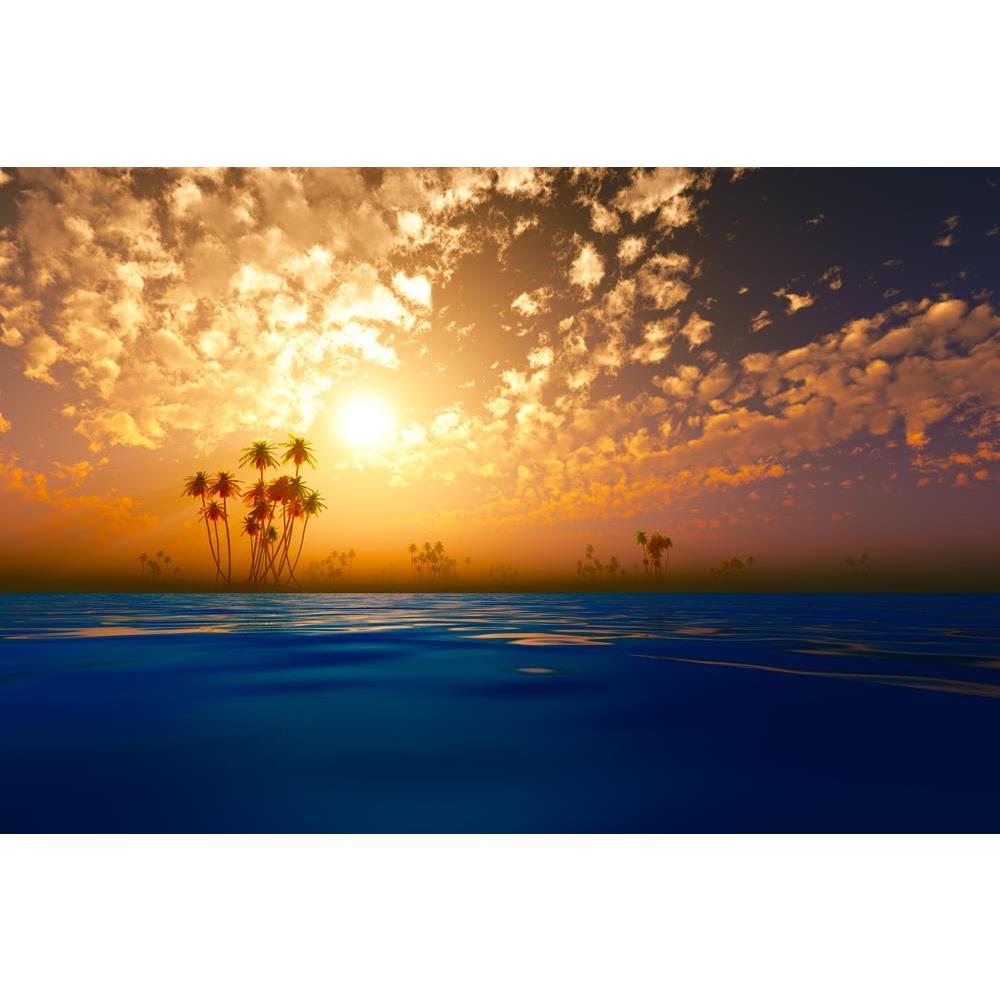 ArtzFolio Gold Sunset In Clouds Over Coconut Tropic Islands Peel & Stick Vinyl Wall Sticker-Laminated Wall Stickers-AZ5006329ART_UN_RF_R-0-Image Code 5006329 Vishnu Image Folio Pvt Ltd, IC 5006329, ArtzFolio, Laminated Wall Stickers, Landscapes, Photography, gold, sunset, in, clouds, over, coconut, tropic, islands, peel, stick, vinyl, wall, sticker, for, bedroom, large, size, decal, drawing, room, living, decorative, big, waterproof, home, office, reception, pitaara, box, designer, prints, kids, pvc, amazon