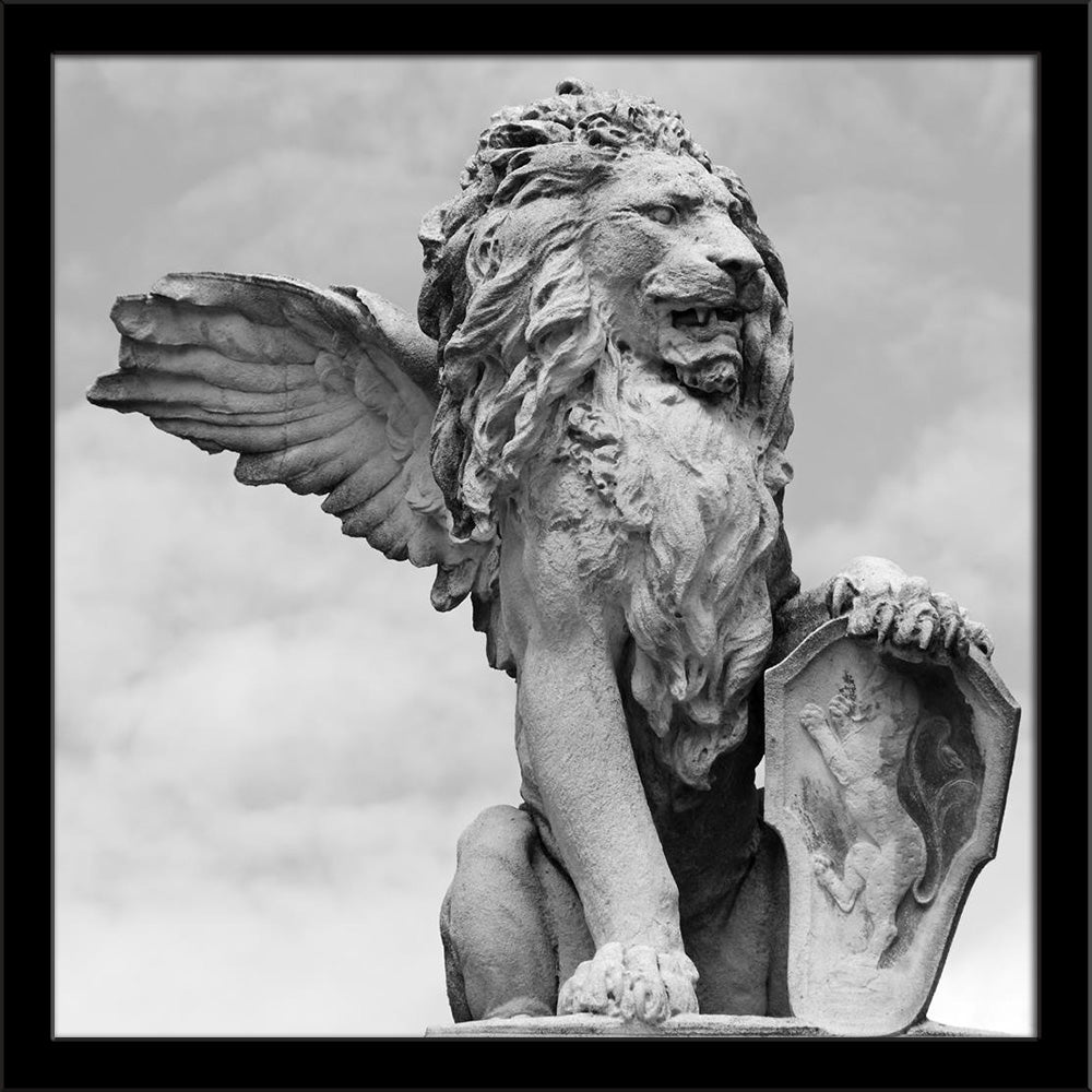 Venetian Lion Sculpture in Asolo, Veneto, Italy Painting Poster Frame-Regular Art Framed-REG_FR-IC 5006337 IC 5006337, Abstract Expressionism, Abstracts, Ancient, Art and Paintings, Black, Black and White, Fantasy, Historical, Icons, Italian, Landmarks, Marble, Marble and Stone, Medieval, Places, Religion, Religious, Semi Abstract, Vintage, White, venetian, lion, sculpture, in, asolo, veneto, italy, painting, poster, frame, abstract, antique, art, artistic, beast, brave, carved, claw, coat, creature, europe