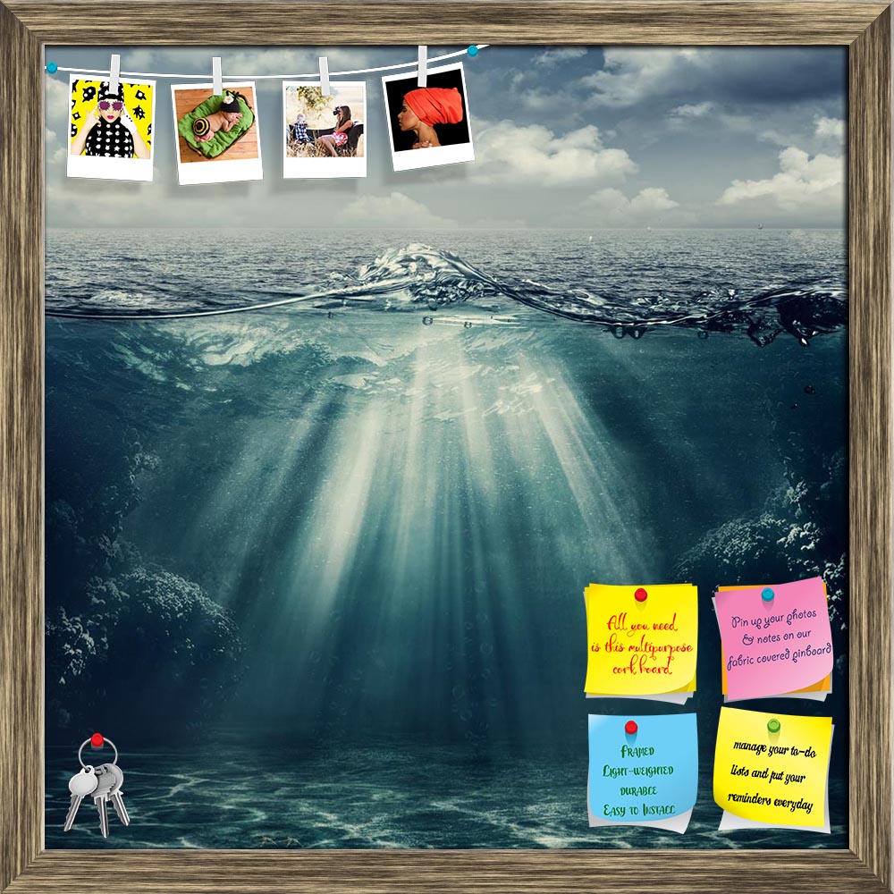ArtzFolio Retro Style Marine Landscape With Underwater View Printed Bulletin Board Notice Pin Board Soft Board | Framed-Bulletin Boards Framed-AZ5006340BLB_FR_RF_R-0-Image Code 5006340 Vishnu Image Folio Pvt Ltd, IC 5006340, ArtzFolio, Bulletin Boards Framed, Landscapes, Digital Art, retro, style, marine, landscape, with, underwater, view, printed, bulletin, board, notice, pin, soft, framed, sea, pale, vintage, river, water, waves, sky, sun, deep, eco, ecology, environment, environmental, moody, under, ocea