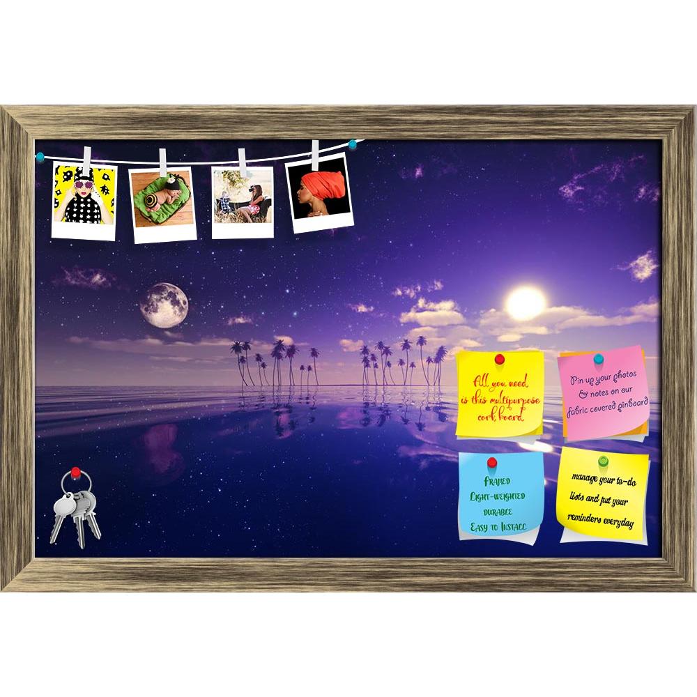 ArtzFolio Sun & Moon Behind Island With Coconut Palms Printed Bulletin Board Notice Pin Board Soft Board | Framed-Bulletin Boards Framed-AZ5006342BLB_FR_RF_R-0-Image Code 5006342 Vishnu Image Folio Pvt Ltd, IC 5006342, ArtzFolio, Bulletin Boards Framed, Landscapes, Digital Art, sun, moon, behind, island, with, coconut, palms, printed, bulletin, board, notice, pin, soft, framed, islands, night, day, purple, tropical, sea, water, nature, dusk, beaches, sky, stars, seascape, ocean, blue, silhouette, light, dar