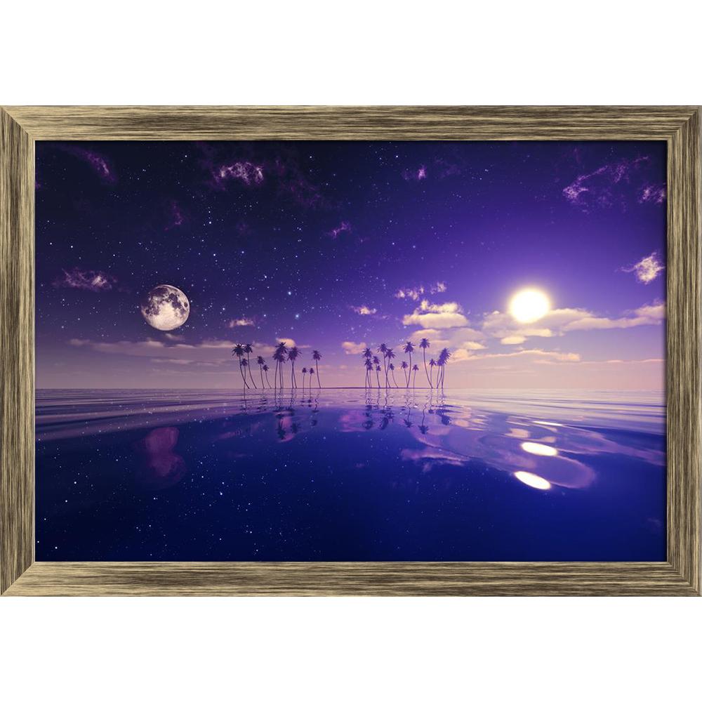 ArtzFolio Sun Moon Behind Island With Coconut Palms Canvas Painting-Paintings Wooden Framing-AZ5006342ART_FR_RF_R-0-Image Code 5006342 Vishnu Image Folio Pvt Ltd, IC 5006342, ArtzFolio, Paintings Wooden Framing, Landscapes, Digital Art, sun, moon, behind, island, with, coconut, palms, canvas, painting, framed, print, wall, for, living, room, frame, poster, pitaara, box, large, size, drawing, art, split, big, office, reception, photography, of, kids, panel, designer, decorative, amazonbasics, reprint, small,
