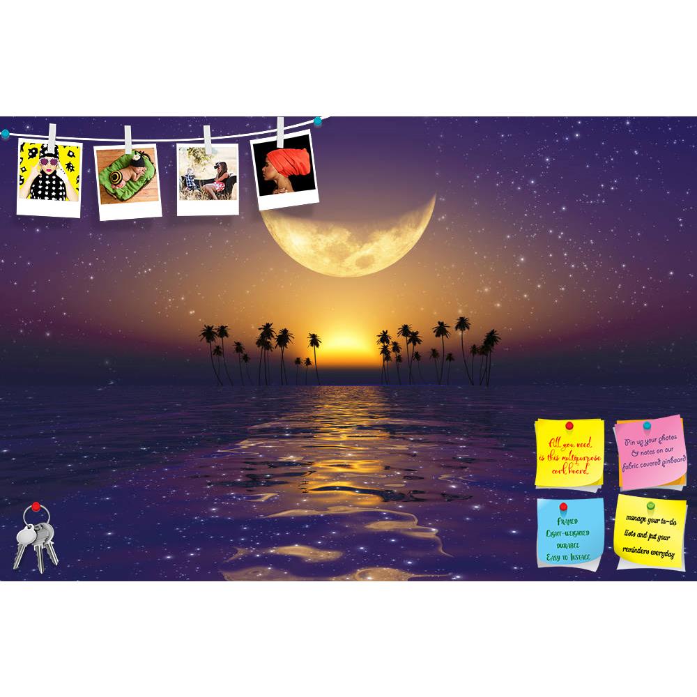 ArtzFolio Big Yellow Moon Over Purple Sunset At Tropical Sea Printed Bulletin Board Notice Pin Board Soft Board | Frameless-Bulletin Boards Frameless-AZ5006345BLB_FL_RF_R-0-Image Code 5006345 Vishnu Image Folio Pvt Ltd, IC 5006345, ArtzFolio, Bulletin Boards Frameless, Landscapes, Digital Art, big, yellow, moon, over, purple, sunset, at, tropical, sea, printed, bulletin, board, notice, pin, soft, frameless, islands, night, sun, red, pink, coconut, water, nature, dusk, beaches, sky, stars, seascape, ocean, b