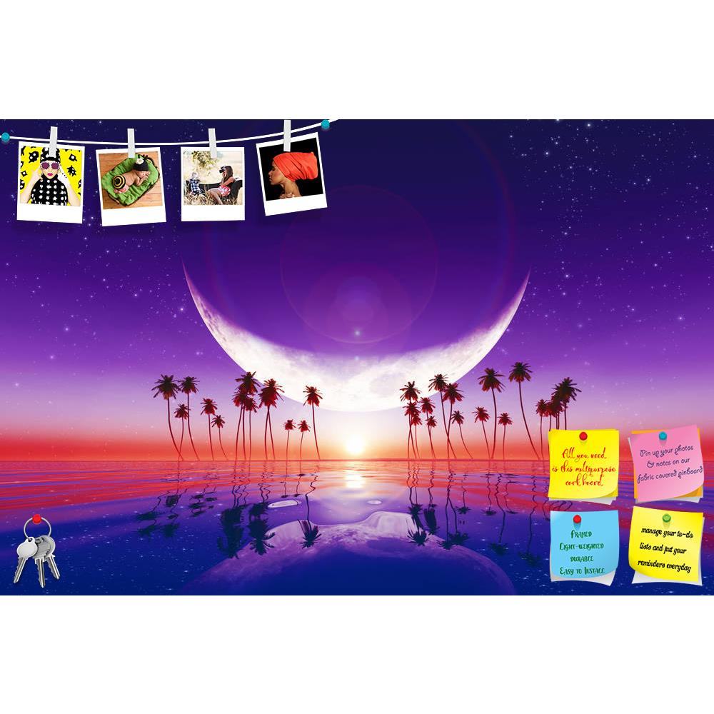 ArtzFolio Big Moon Over Purple Sunset At Tropical Sea Printed Bulletin Board Notice Pin Board Soft Board | Frameless-Bulletin Boards Frameless-AZ5006348BLB_FL_RF_R-0-Image Code 5006348 Vishnu Image Folio Pvt Ltd, IC 5006348, ArtzFolio, Bulletin Boards Frameless, Landscapes, Digital Art, big, moon, over, purple, sunset, at, tropical, sea, printed, bulletin, board, notice, pin, soft, frameless, islands, night, sun, yellow, red, pink, coconut, water, nature, dusk, beaches, sky, stars, seascape, ocean, blue, si