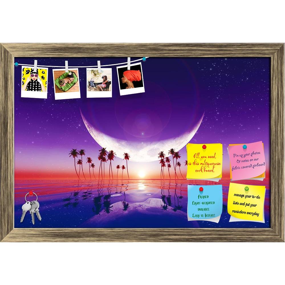 ArtzFolio Big Moon Over Purple Sunset At Tropical Sea Printed Bulletin Board Notice Pin Board Soft Board | Framed-Bulletin Boards Framed-AZ5006348BLB_FR_RF_R-0-Image Code 5006348 Vishnu Image Folio Pvt Ltd, IC 5006348, ArtzFolio, Bulletin Boards Framed, Landscapes, Digital Art, big, moon, over, purple, sunset, at, tropical, sea, printed, bulletin, board, notice, pin, soft, framed, islands, night, sun, yellow, red, pink, coconut, water, nature, dusk, beaches, sky, stars, seascape, ocean, blue, silhouette, li