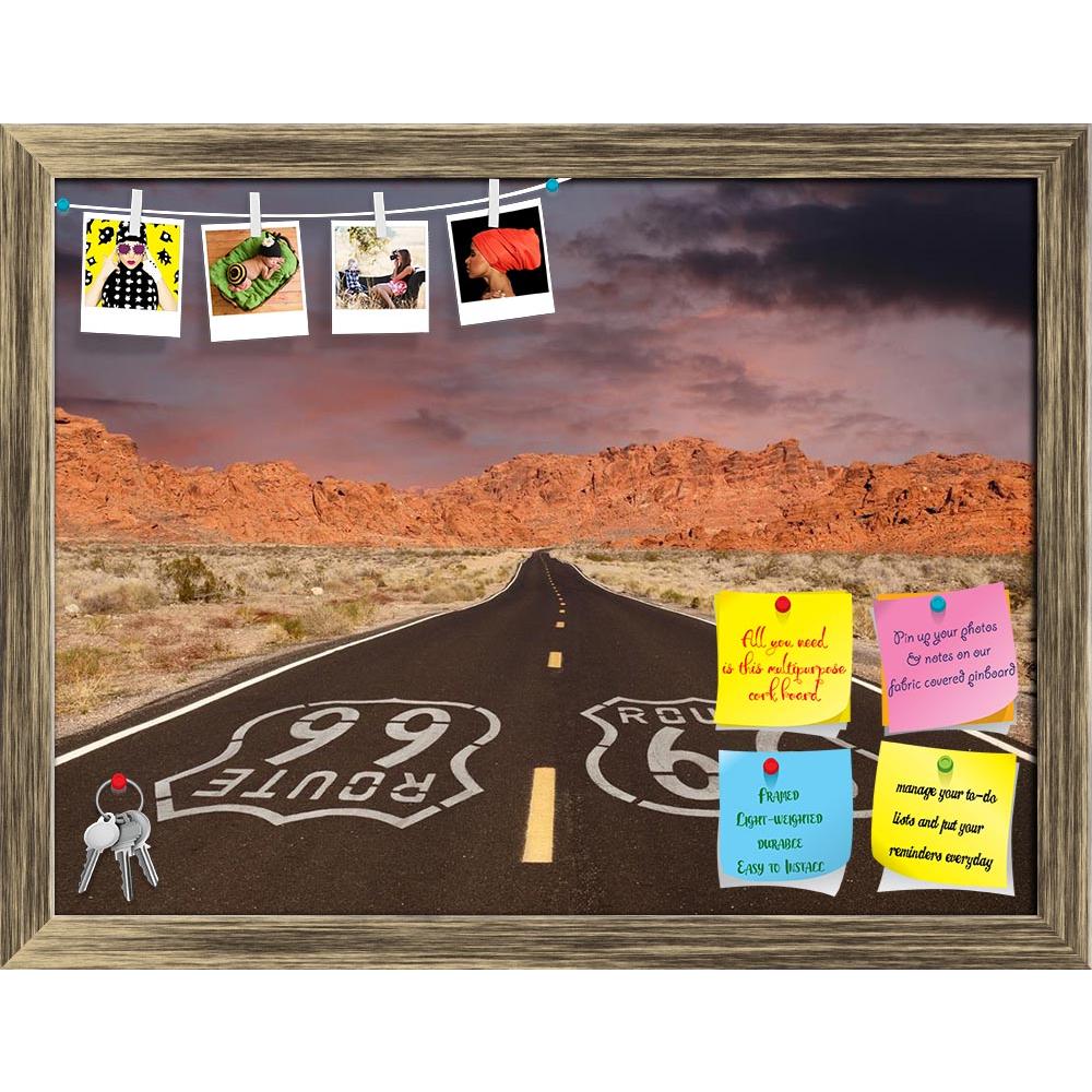 ArtzFolio Route 66 Pavement Sign in a Desert Rock Mountain Printed Bulletin Board Notice Pin Board Soft Board | Framed-Bulletin Boards Framed-AZ5006349BLB_FR_RF_R-0-Image Code 5006349 Vishnu Image Folio Pvt Ltd, IC 5006349, ArtzFolio, Bulletin Boards Framed, Landscapes, Places, Photography, route, 66, pavement, sign, in, a, desert, rock, mountain, printed, bulletin, board, notice, pin, soft, framed, rt, location, famous, highway, road, sandstone, red, formation, sunset, dusk, dawn, sunrise, sky, valley, str