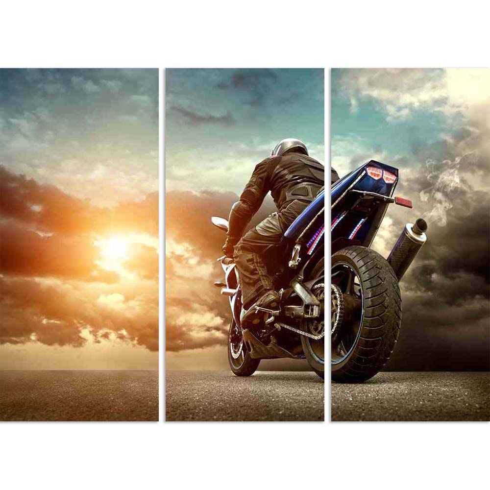 ArtzFolio Man Seat On The Motorcycle Under Sky With Clouds D1 Split Art Painting Panel on Sunboard-Split Art Panels-AZ5006351SPL_FR_RF_R-0-Image Code 5006351 Vishnu Image Folio Pvt Ltd, IC 5006351, ArtzFolio, Split Art Panels, Automobiles, Photography, man, seat, on, the, motorcycle, under, sky, with, clouds, d1, split, art, painting, panel, sunboard, framed, canvas, print, wall, for, living, room, frame, poster, pitaara, box, large, size, drawing, big, office, reception, of, kids, designer, decorative, ama