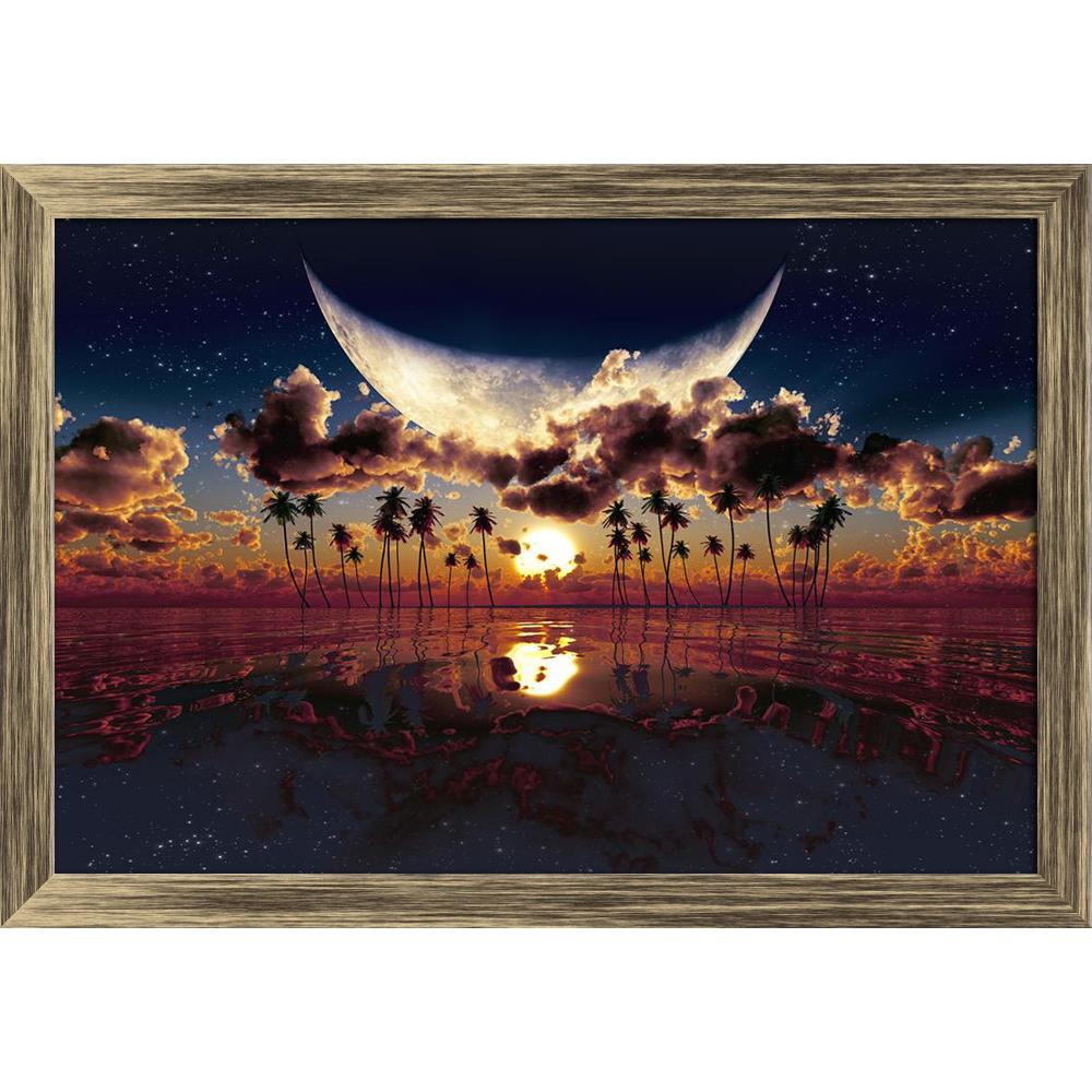 ArtzFolio Large Moon Over Dramatic Sunset Canvas Painting-Paintings Wooden Framing-AZ5006354ART_FR_RF_R-0-Image Code 5006354 Vishnu Image Folio Pvt Ltd, IC 5006354, ArtzFolio, Paintings Wooden Framing, Landscapes, Digital Art, large, moon, over, dramatic, sunset, canvas, painting, framed, print, wall, for, living, room, with, frame, poster, pitaara, box, size, drawing, art, split, big, office, reception, photography, of, kids, panel, designer, decorative, amazonbasics, reprint, small, bedroom, on, scenery, 